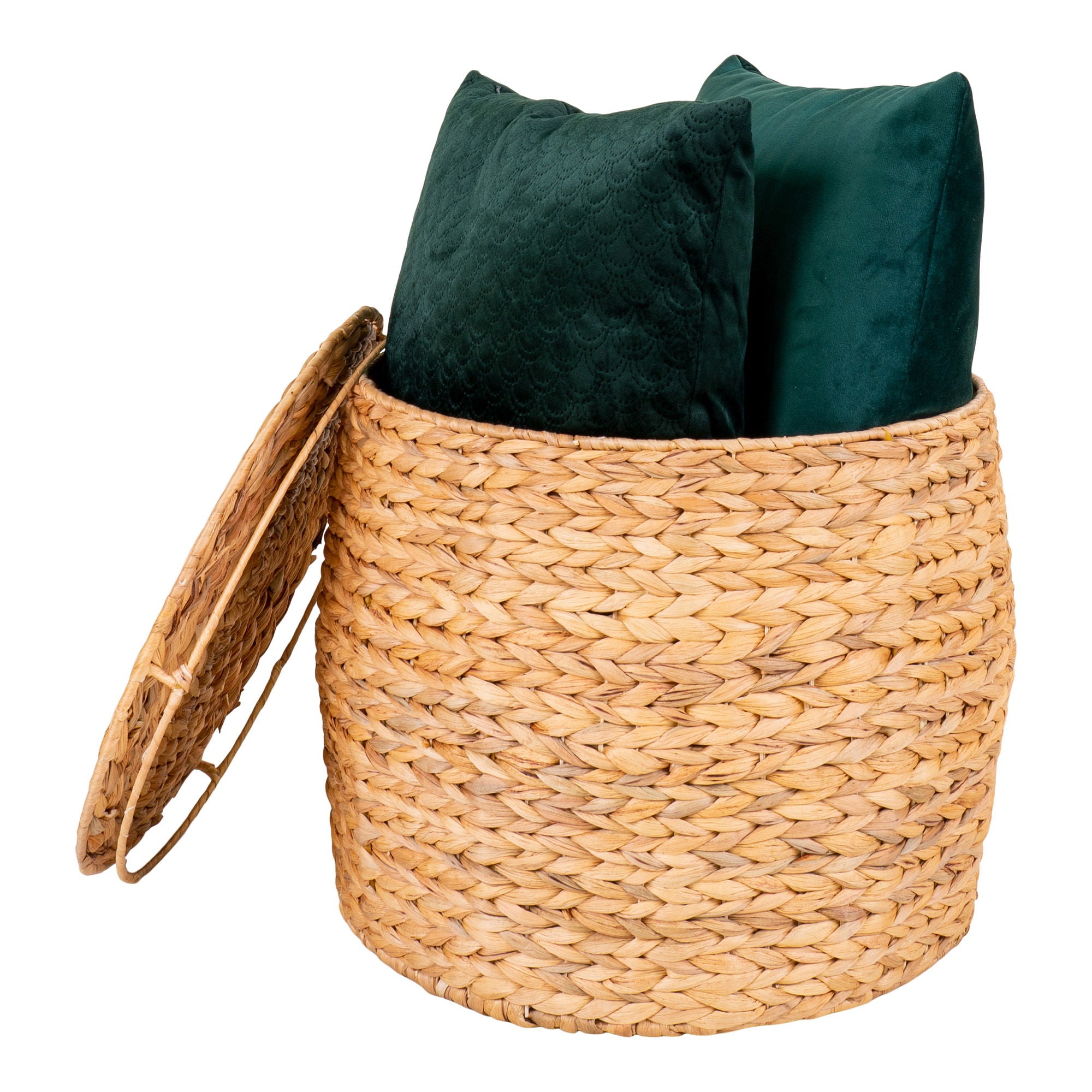 DELIA sidobord med förvaring, vattenhyacint natur