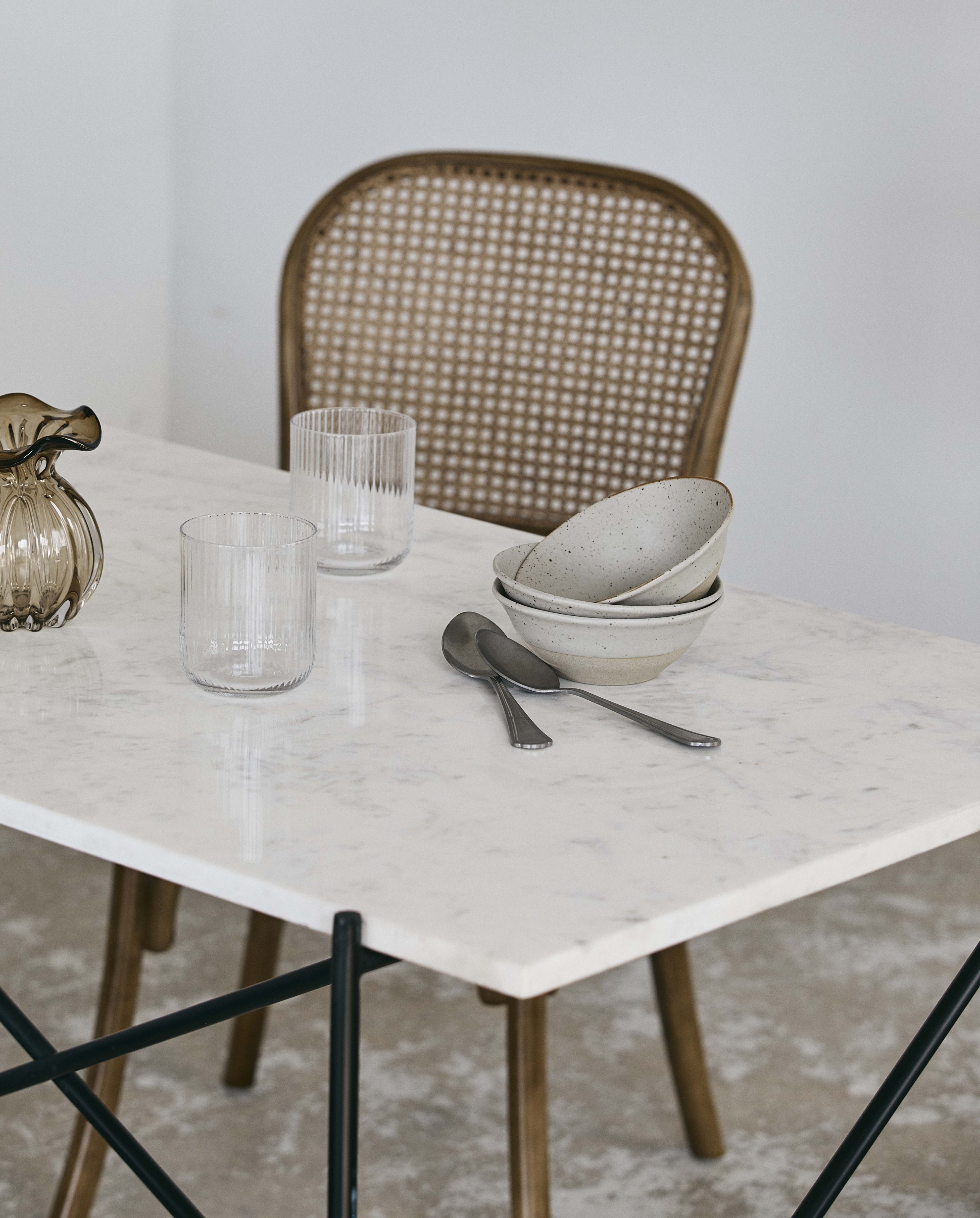 Dee Desk - White Marble, Nordal, bord