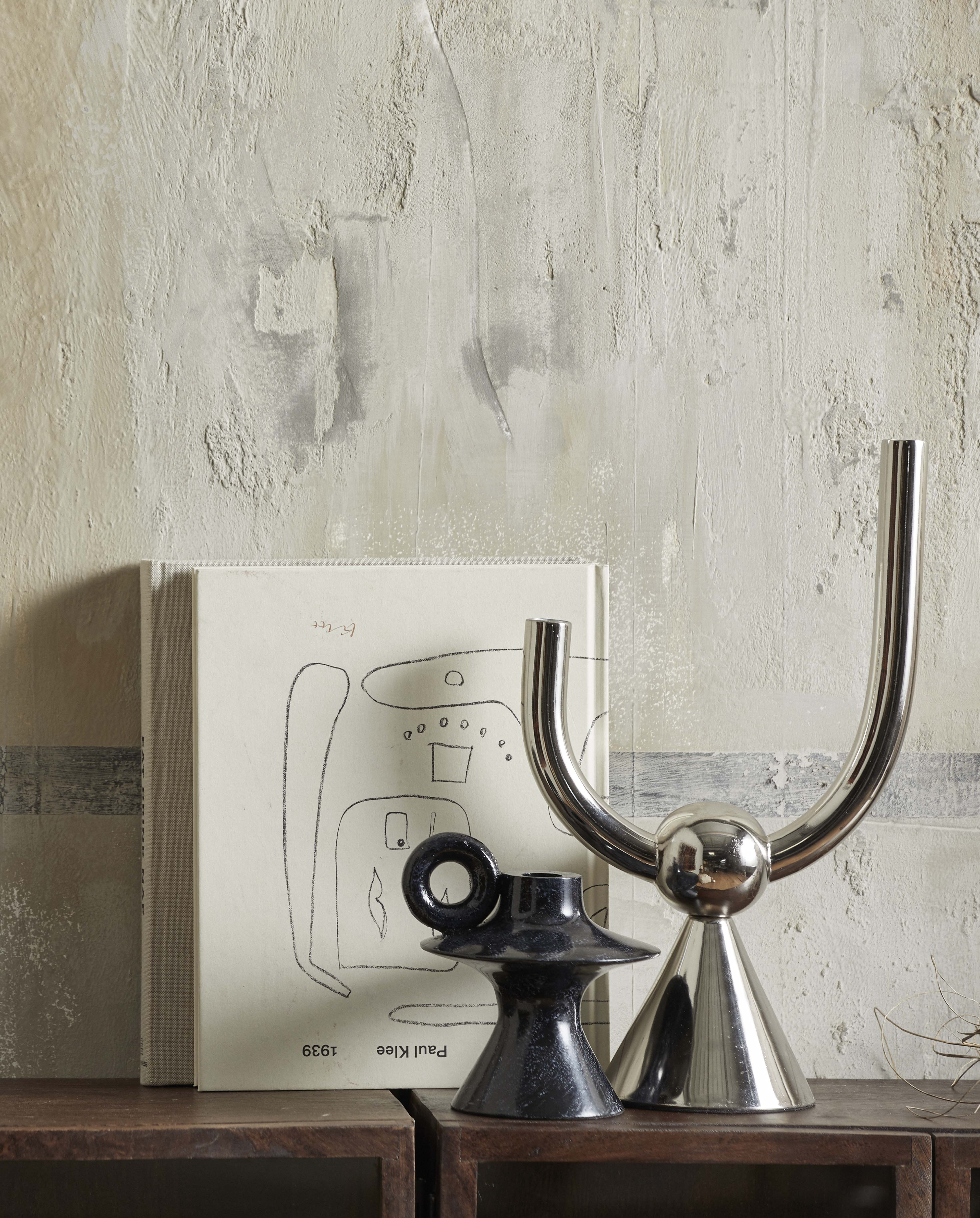 Corfu Candle Holder - Chrome Finish, Nordal, ljus & ljuslyktor