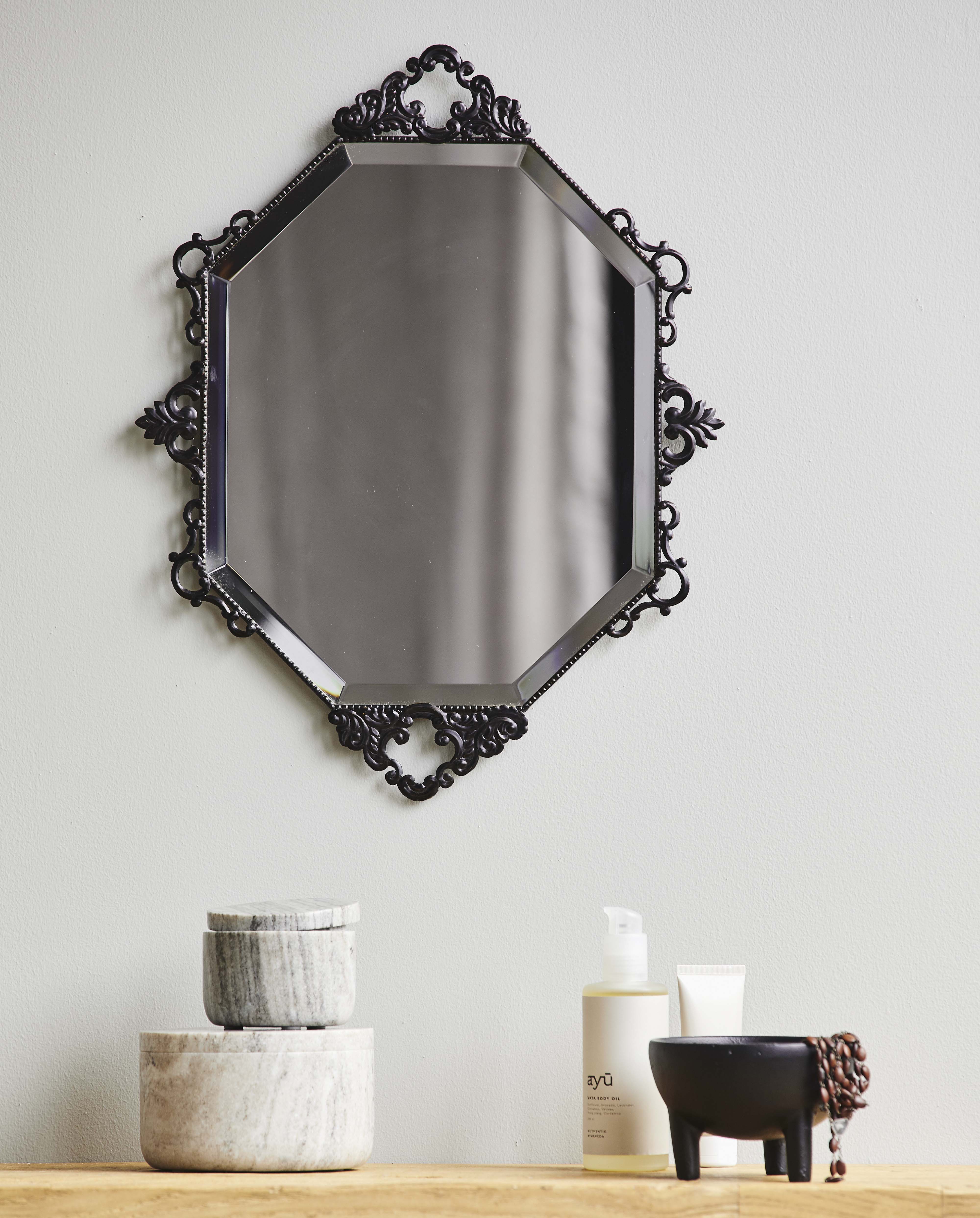 Larus Wall Mirror - Black, Nordal, speglar