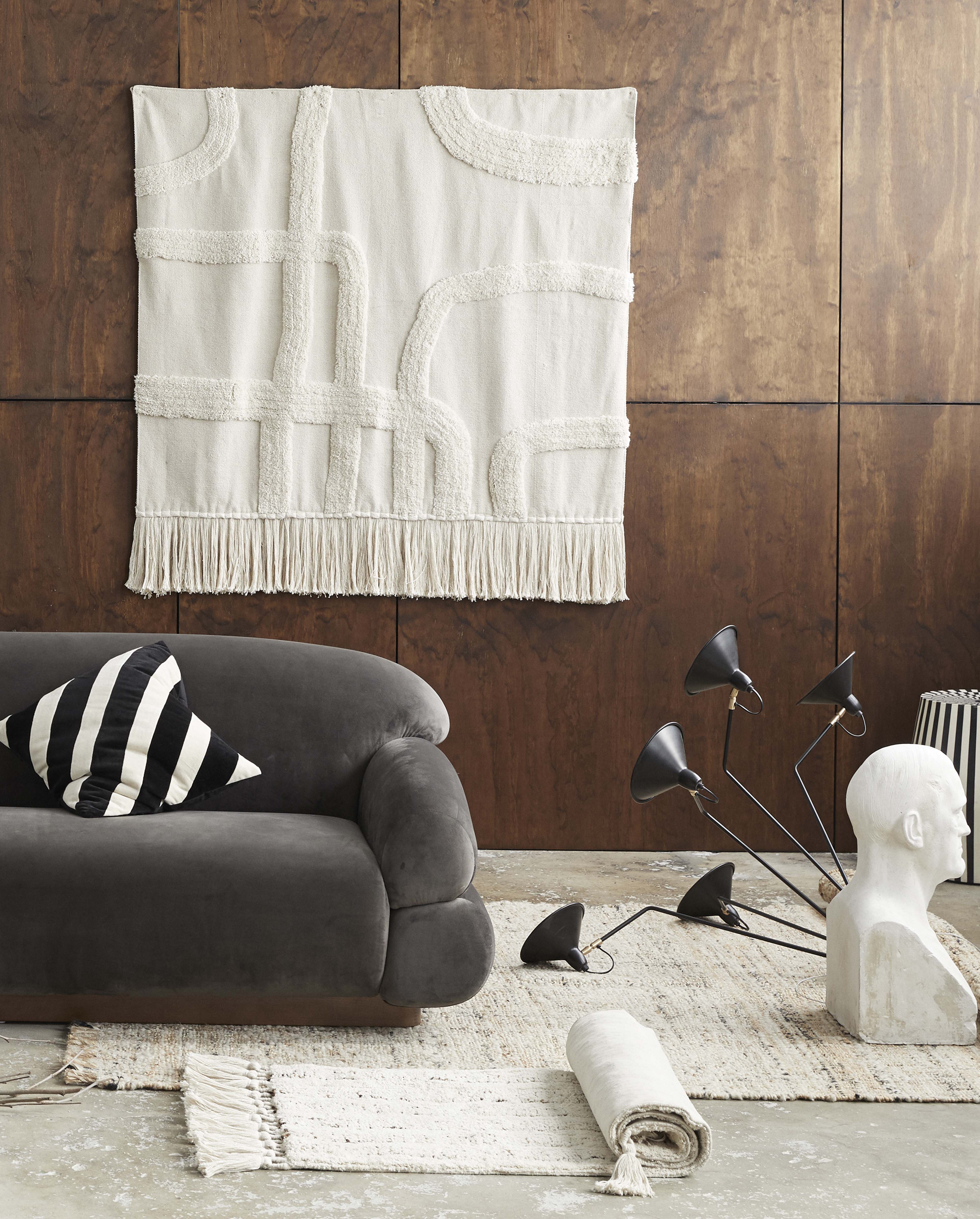 Theta Cushion Cover - Ivory/black, Nordal, sovrums textilier