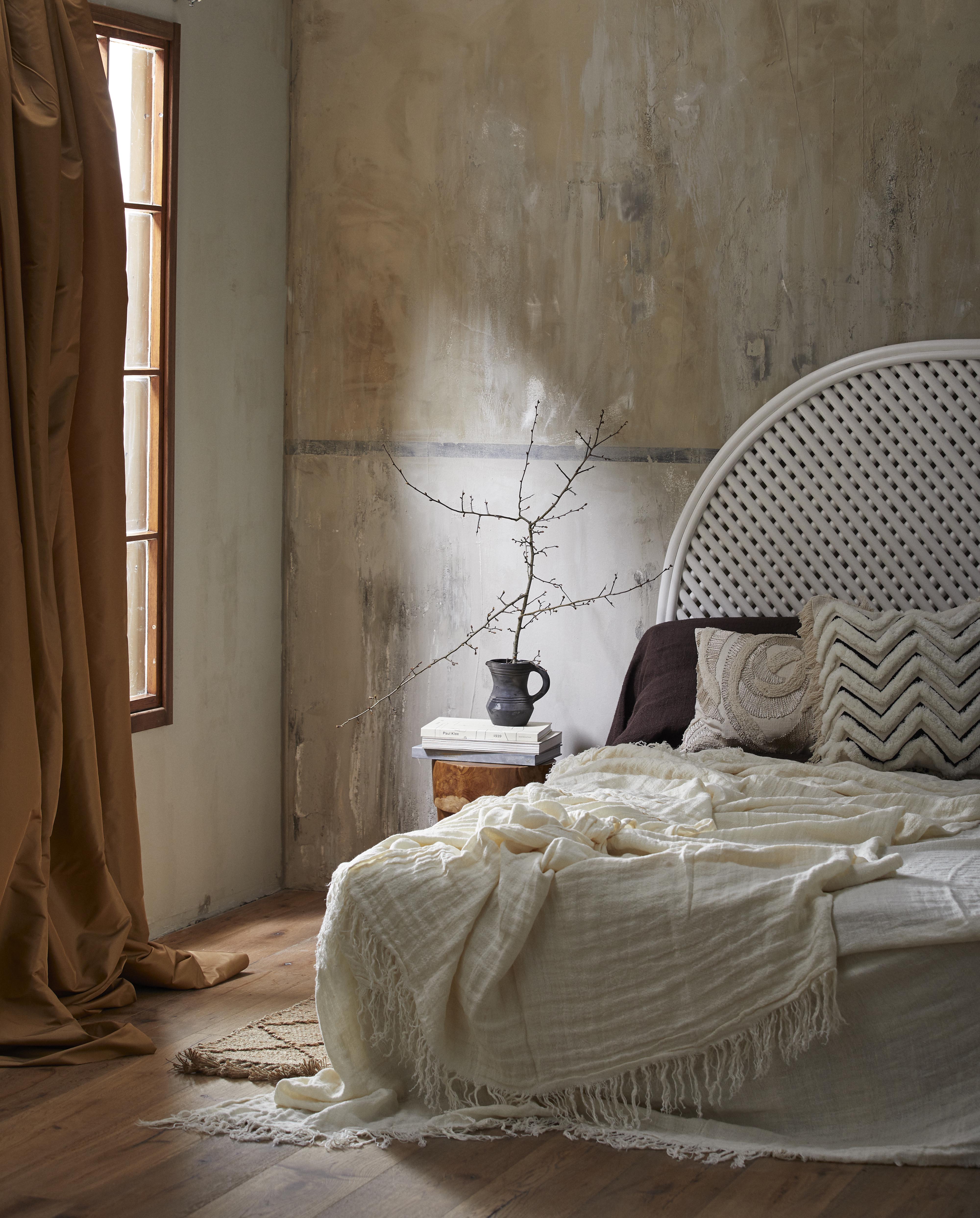 Phai Head Board, Rattan - White, Nordal, möbler