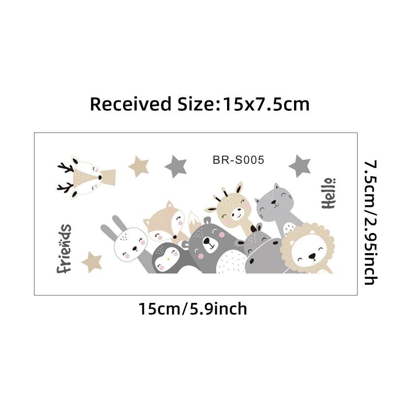 Animals And Stars Wall Decal – Perfect For Kids Room, Flora Grossist, Barnrum