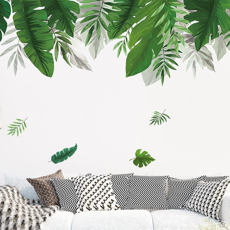 Tony Plate Green Plant Wallpaper For Living Room Interior Home Stickers, Flora Grossist, Barnrum