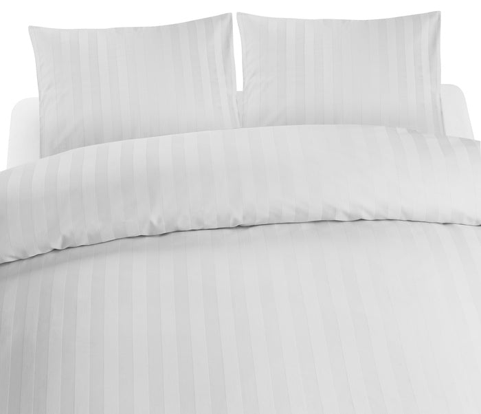 3-dels Set Satin Vit Dubbel, Borganäs of Sweden, påslakan