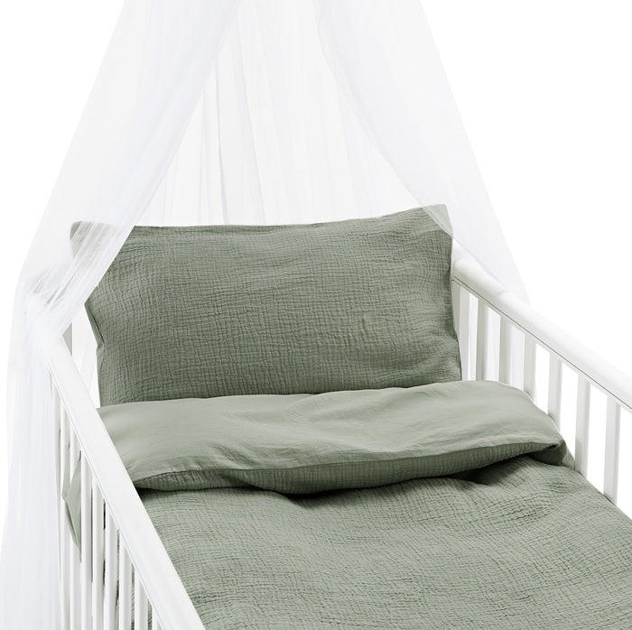 2-dels Set Rolling Grön Spjälsäng, Borganäs of Sweden, påslakan