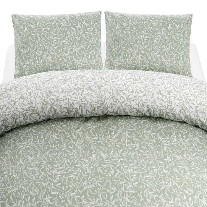 3-dels Set Garden Grön Dubbel, Borganäs of Sweden, påslakan