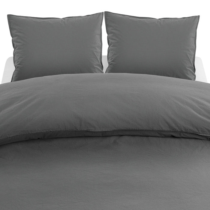 3-dels Set Percale Grafit Dubbel, Borganäs of Sweden, påslakan