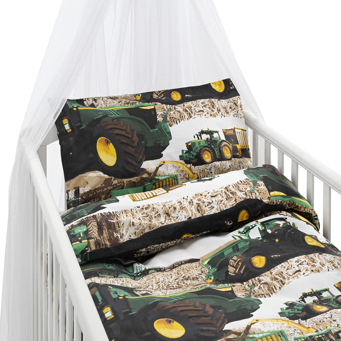 2-dels Set Skördetröska Grön Spjälsäng, Borganäs of Sweden, påslakan