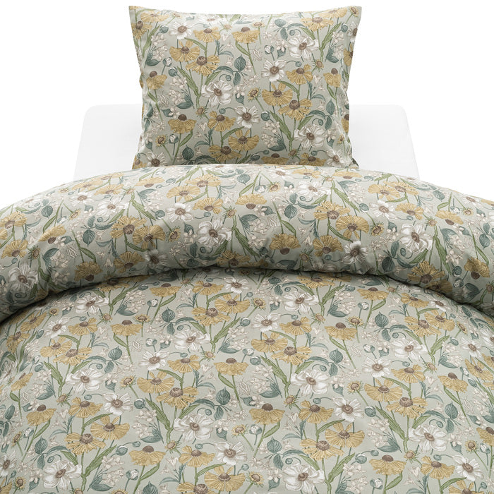 2-dels Set Fleur Gul, Borganäs of Sweden, påslakan