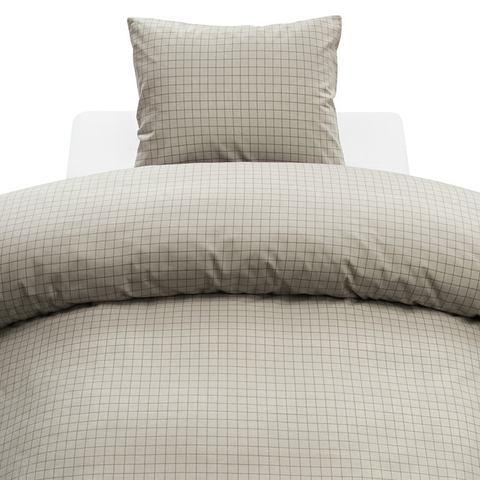 2-dels Set Birger Flanell Greige, Borganäs of Sweden, påslakan