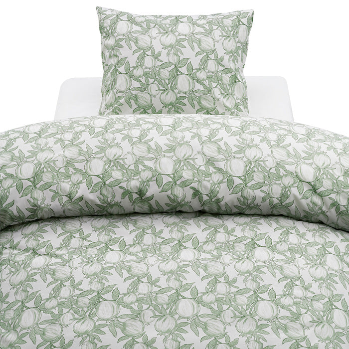 2-dels Set Pomegranate Grön, Borganäs of Sweden, påslakan