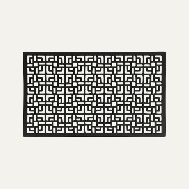 Doormat Black Square 45x75cm, Dixie, utomhus inredning
