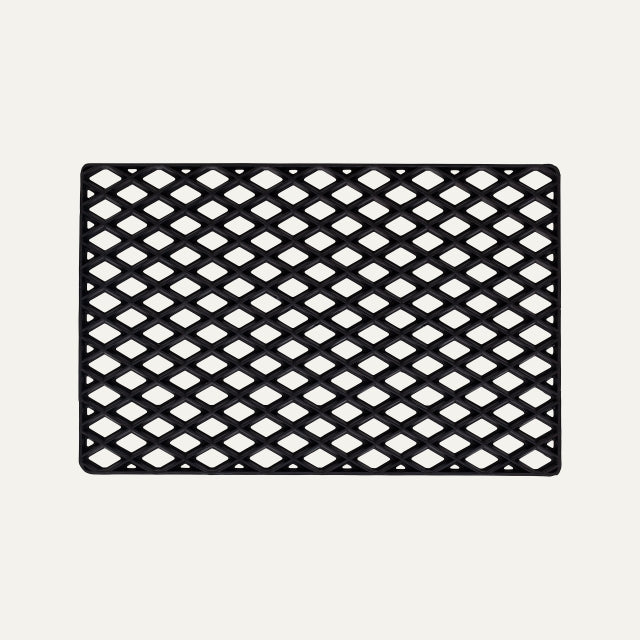 Doormat Black Grid 45x75cm, Dixie, utomhus inredning