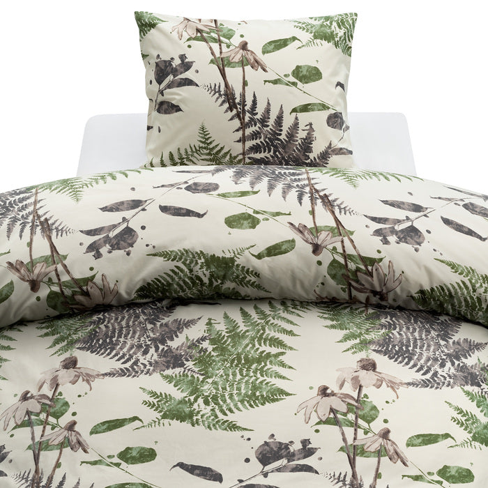 2-dels Set Skogsdunge Grön, Borganäs of Sweden, påslakan