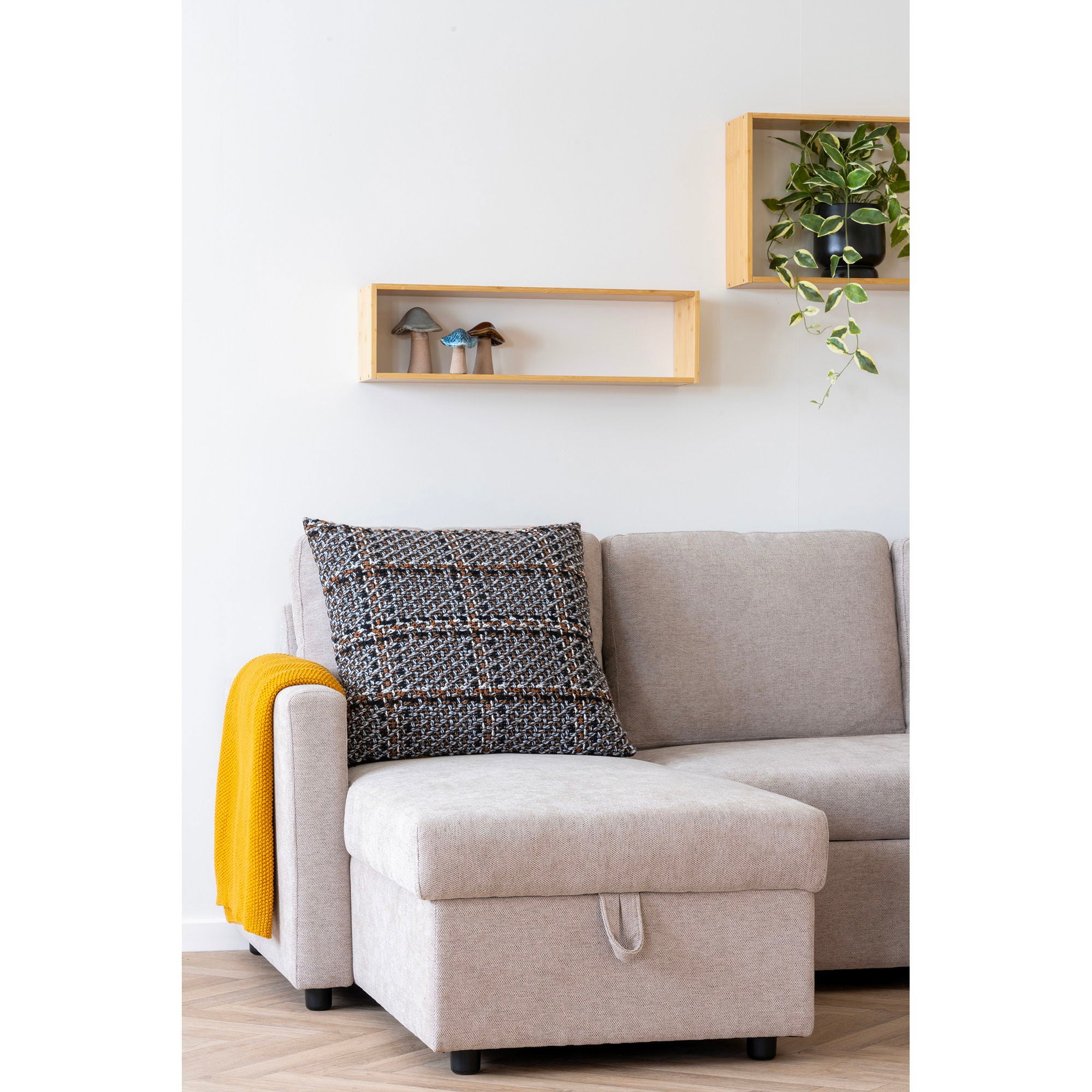 NARA Kudde, brun melange