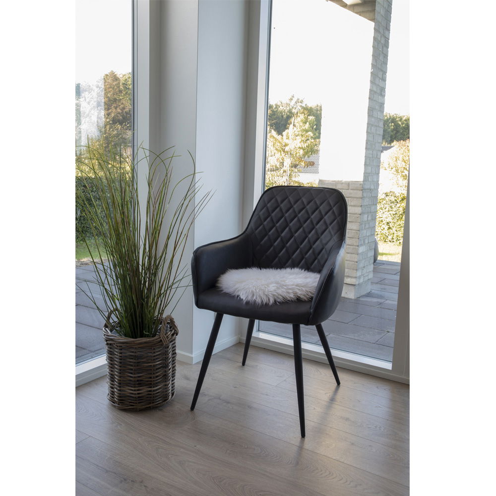 LAMMSKINNSSITS, elfenben Ø35 cm