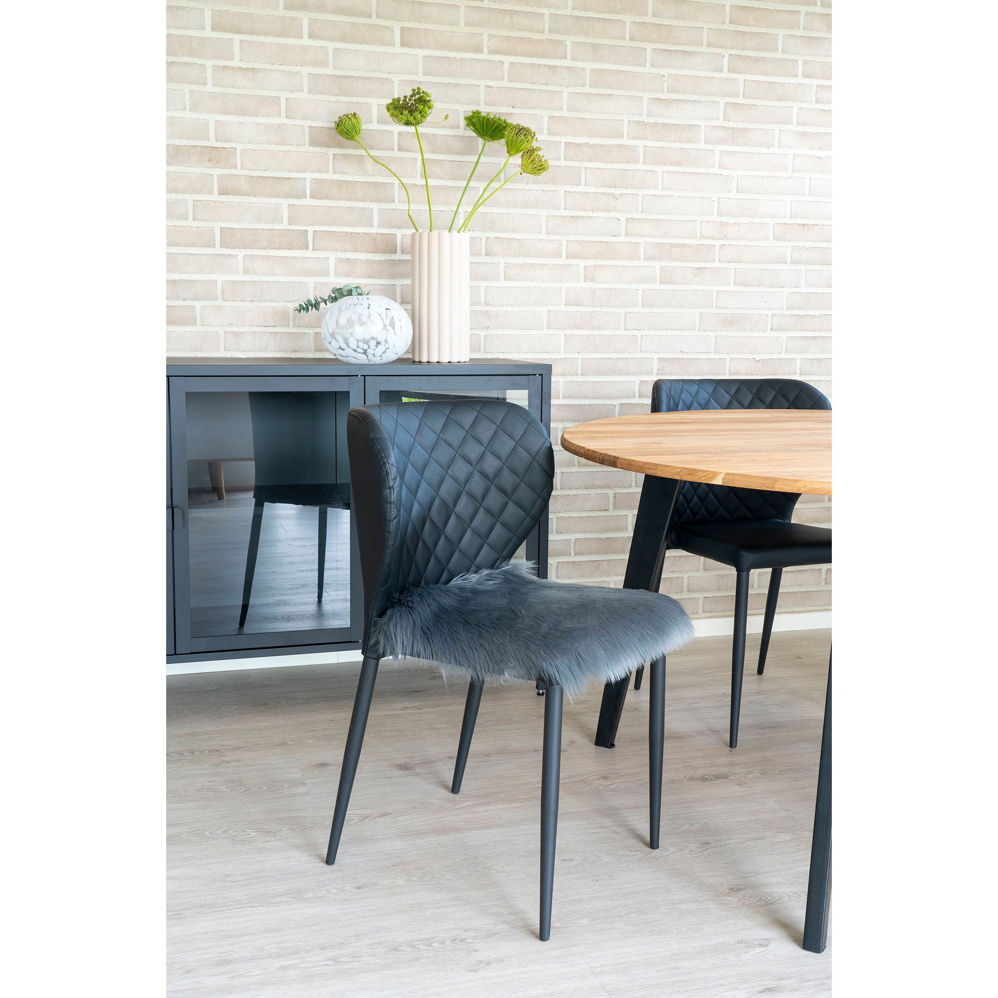 Lammskinnssits konstgjord, grå