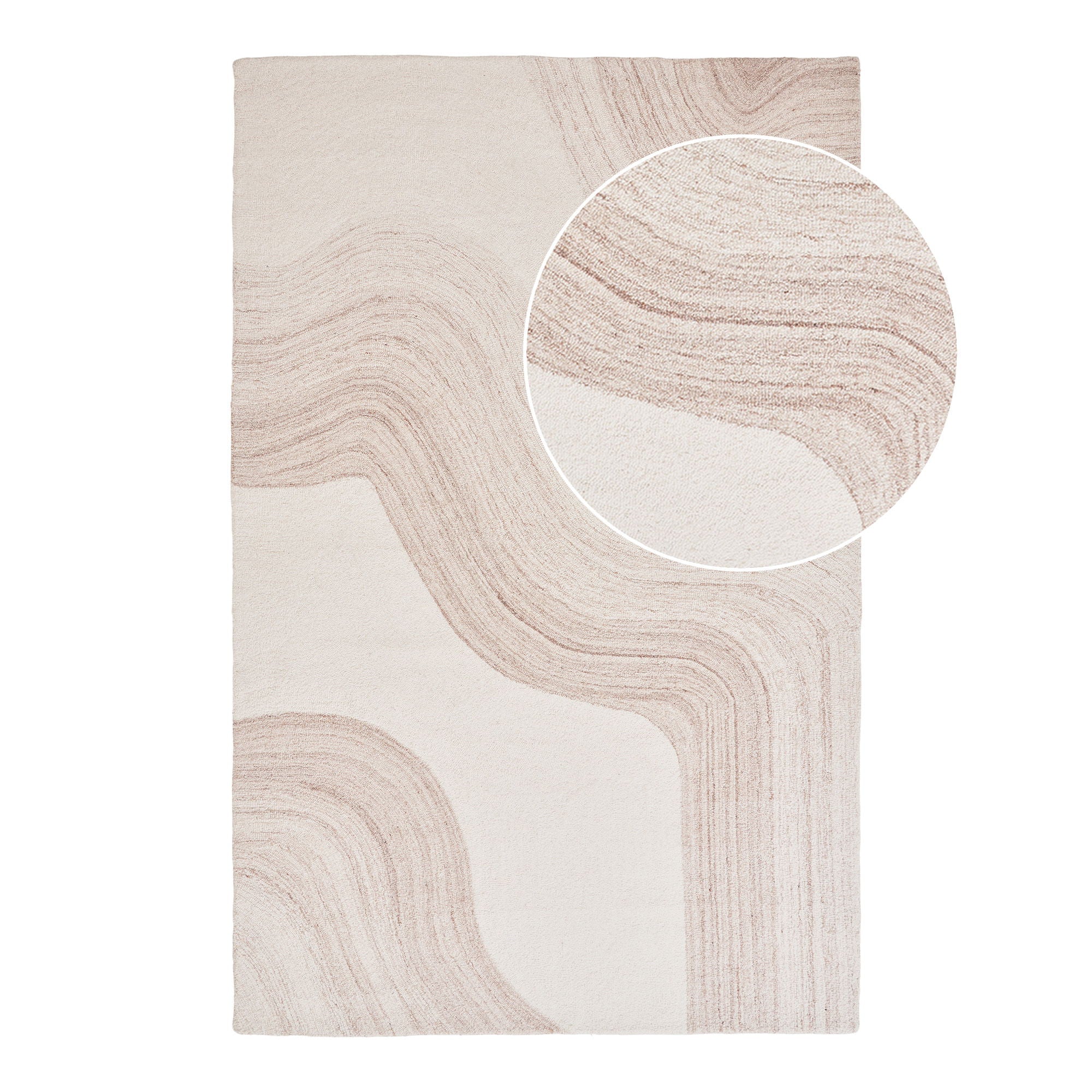 SURAT Matta, handtuftad, ljusbrun/elfenben