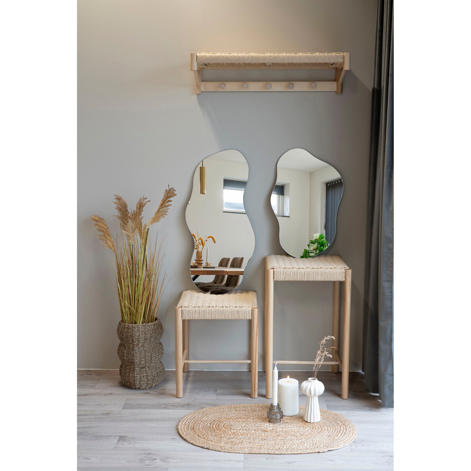 PALERMO Spegel, organisk form, 40x60 cm