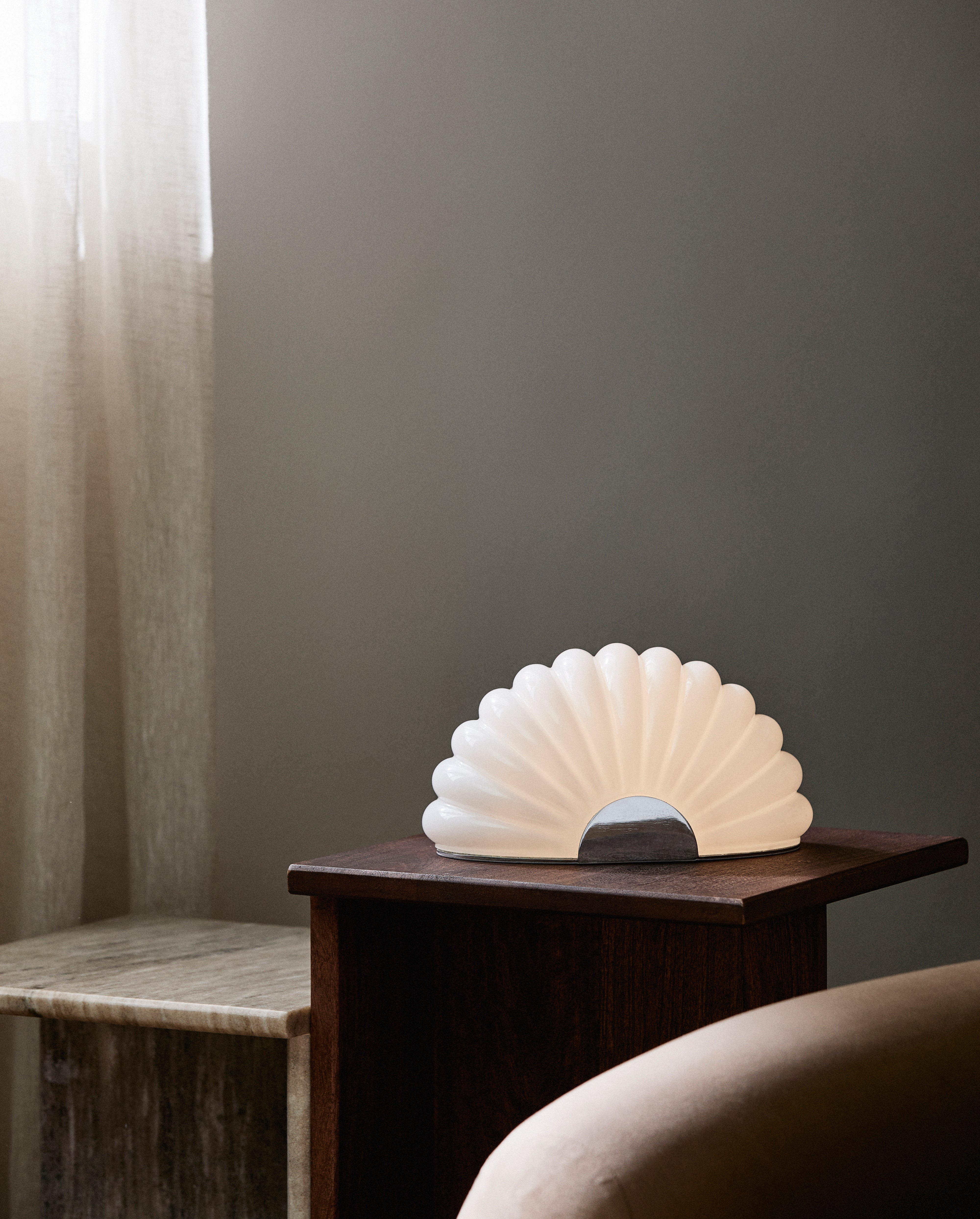 Chia Lamp W. Chrome Finish - White, Nordal, lampor