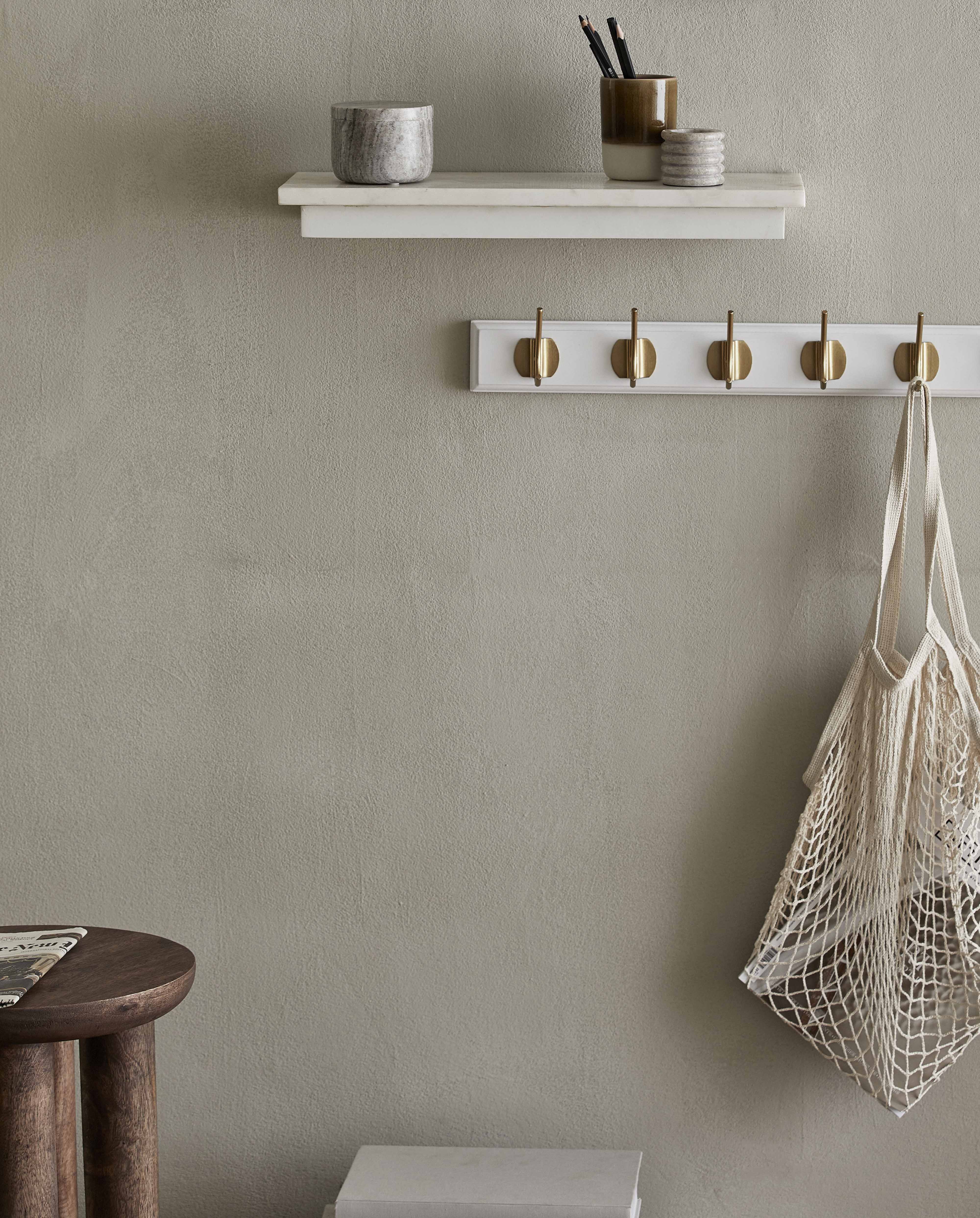 Edgy Coat Rack, 8 Hooks - White, Nordal, hängare & krokar