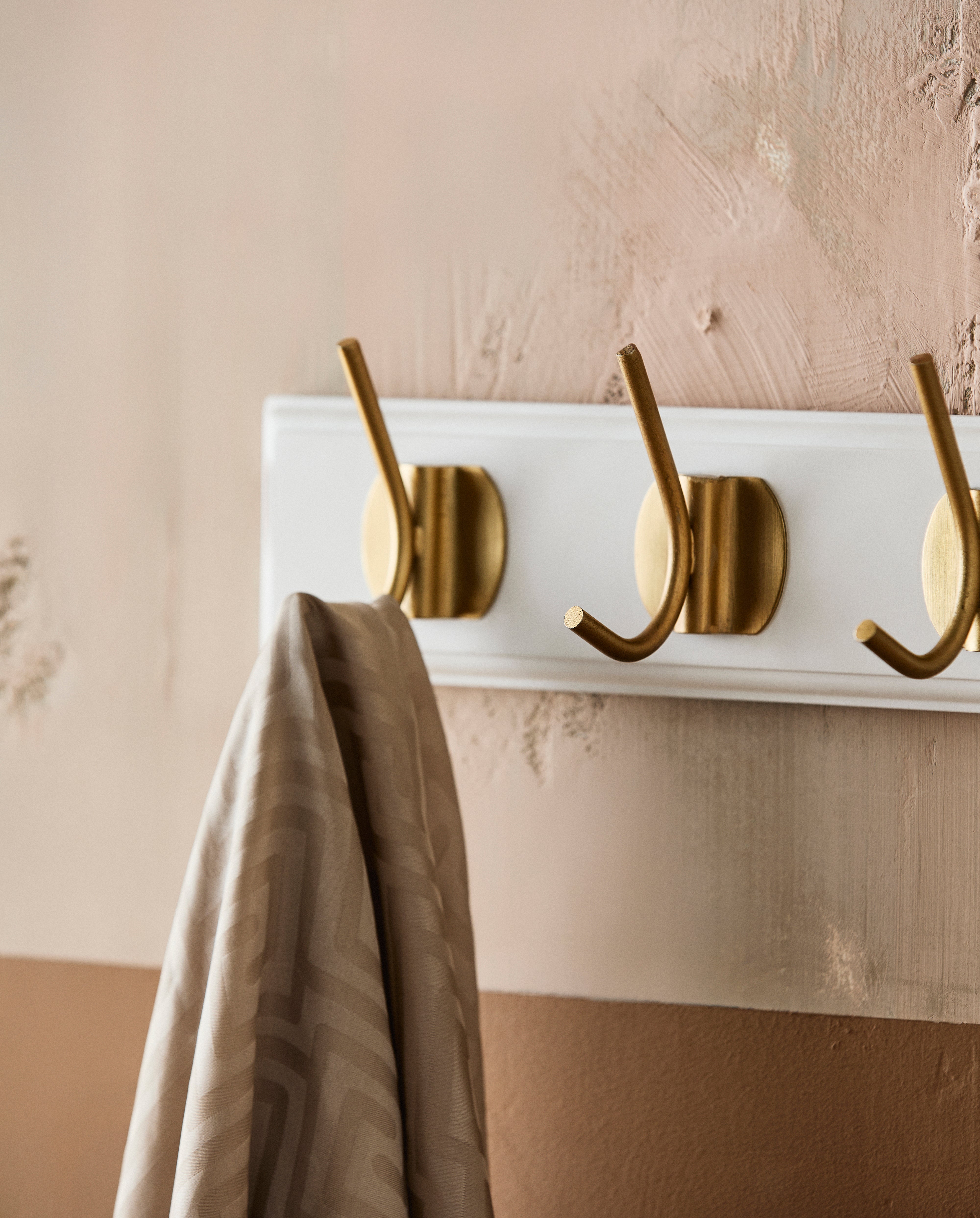 Edgy Coat Rack, 3 Hooks - White, Nordal, hängare & krokar