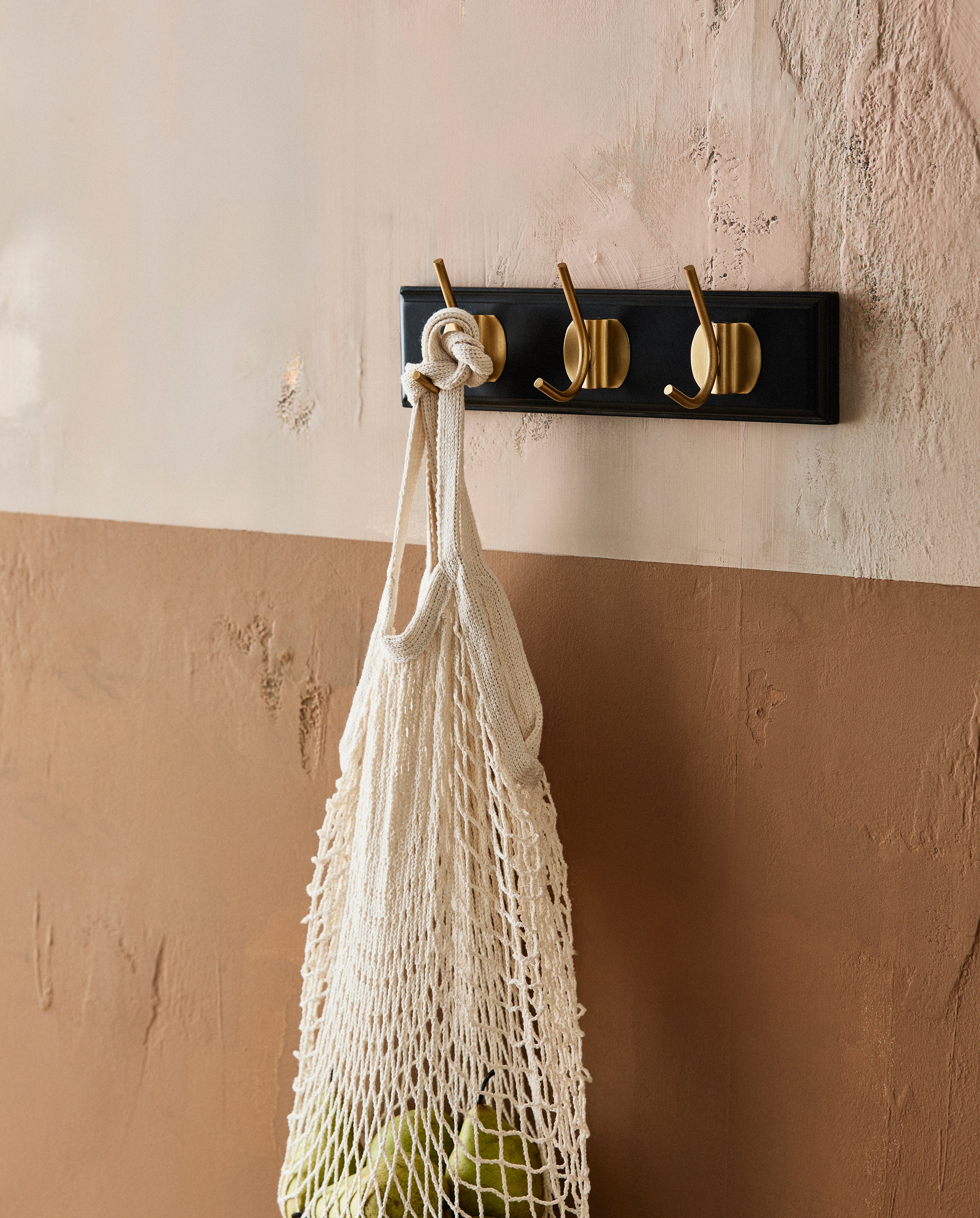 Edgy Coat Rack, 3 Hooks - Black, Nordal, hängare & krokar