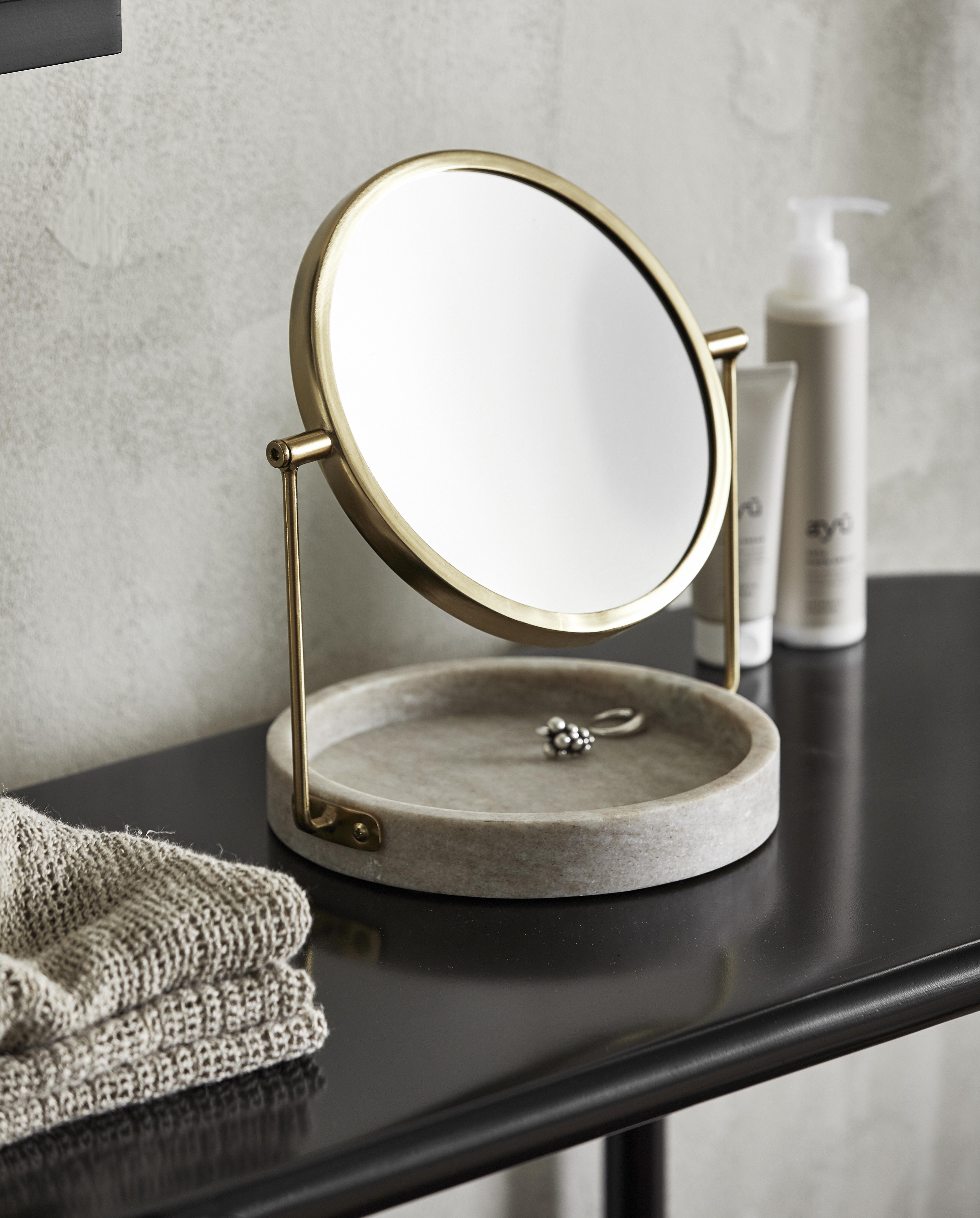 Haja Table Mirror - Golden Finish, Nordal, speglar