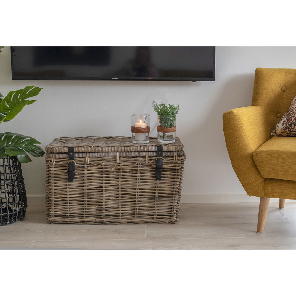 DEPOK Förvaringskista, grå, set om 3