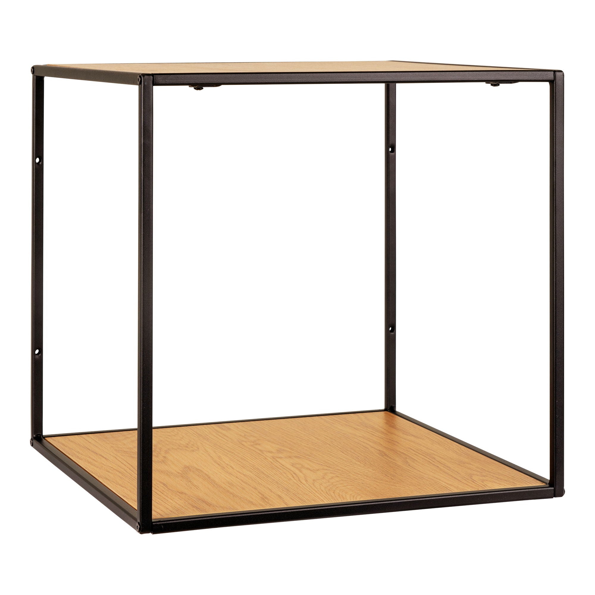 VITA Vägghylla, ekimitation & svart ram