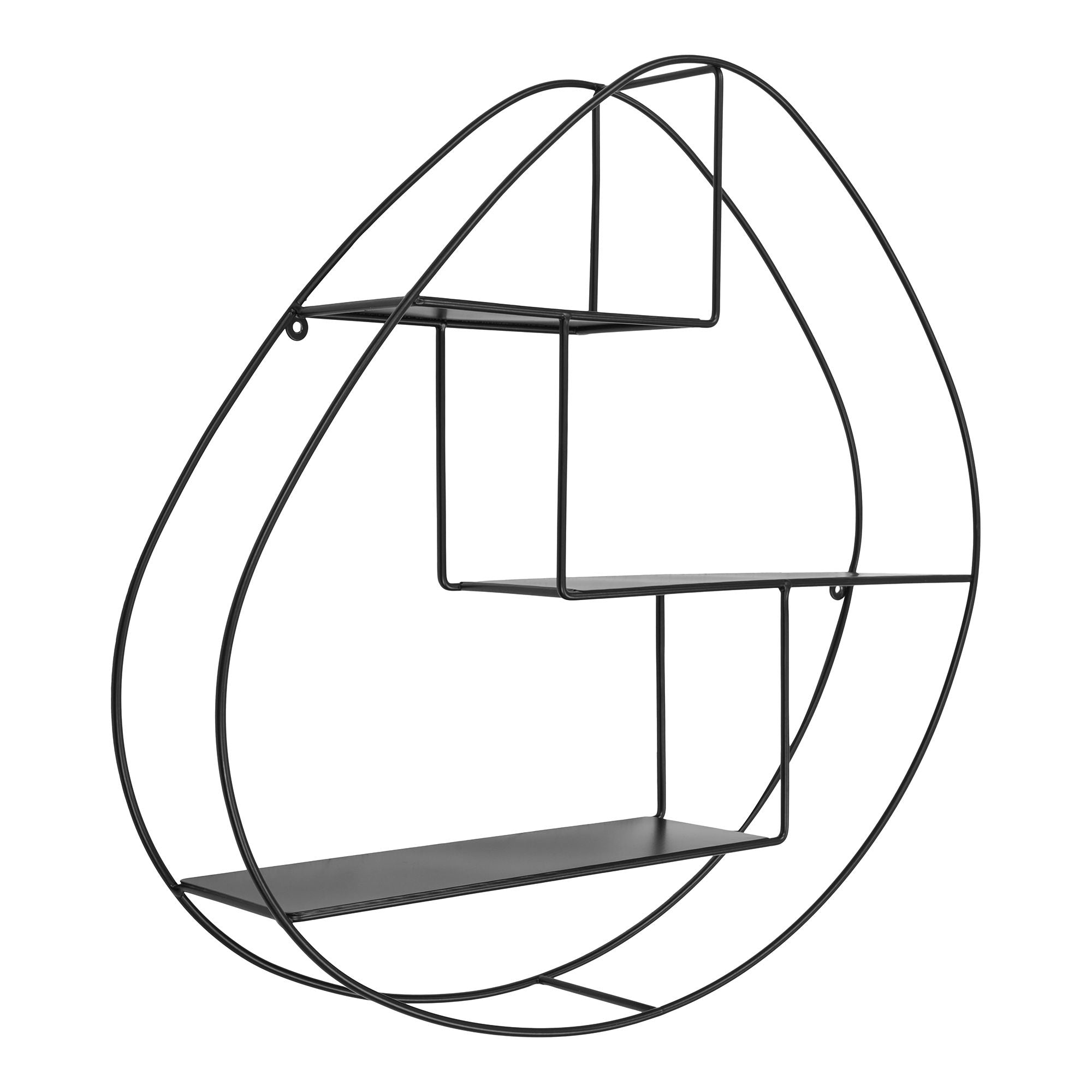 Wrexham vägghylla, svart