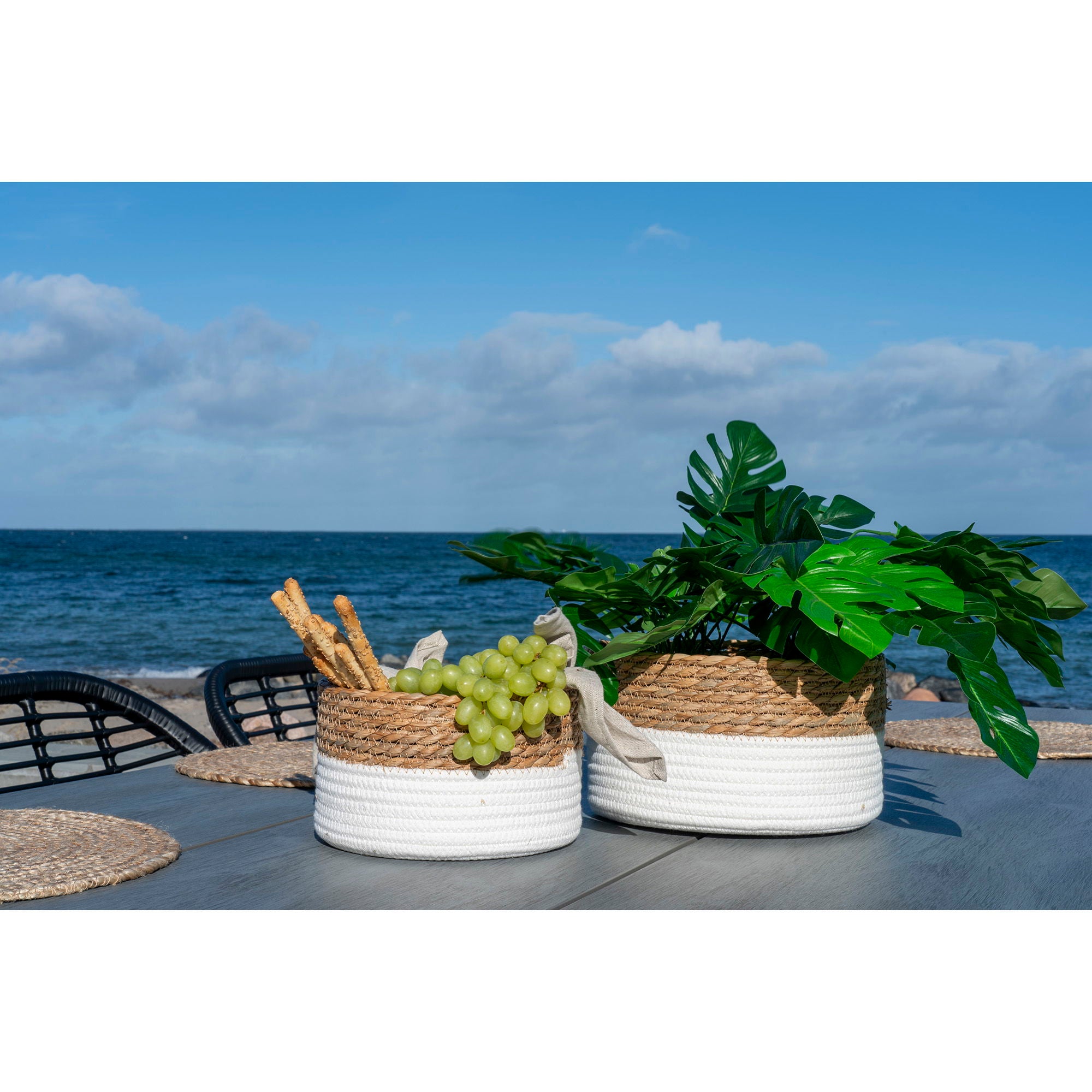 TANTA Korgset, vit/natur