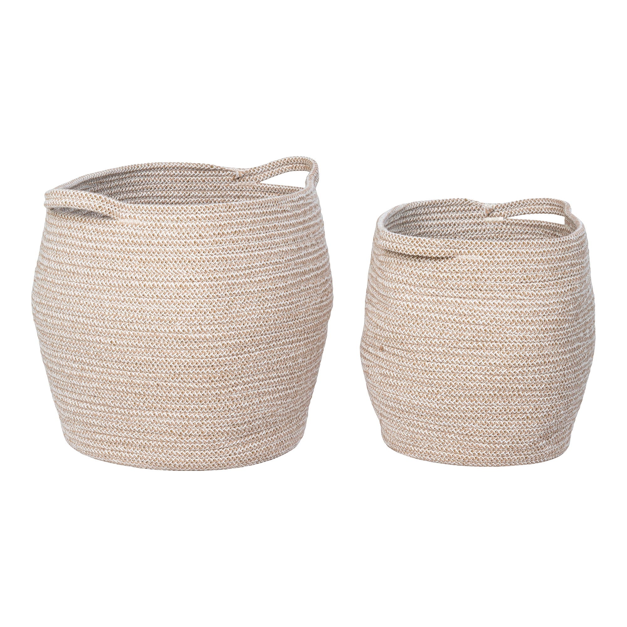 Lamas Baskets, bomullskorgar beige 2-pack