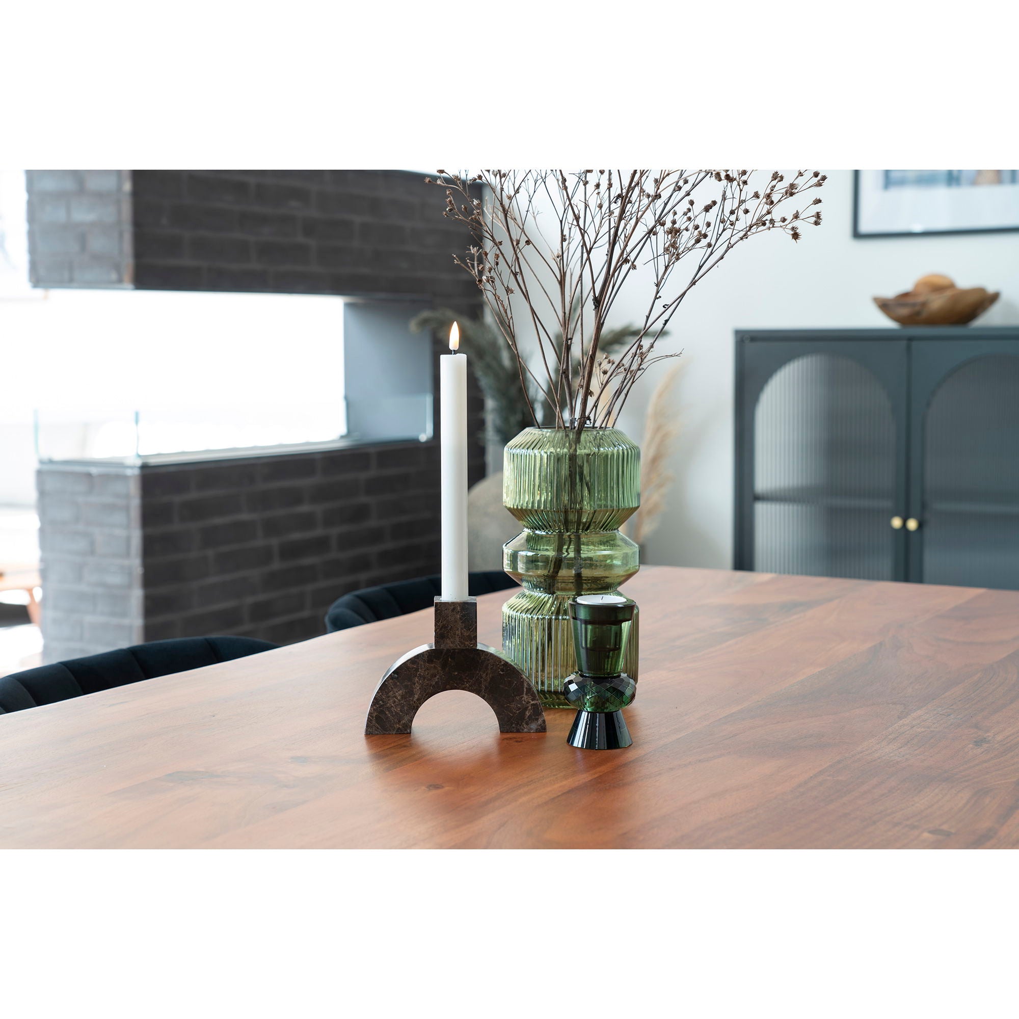 VAS, glas, grön Ø12x25 cm
