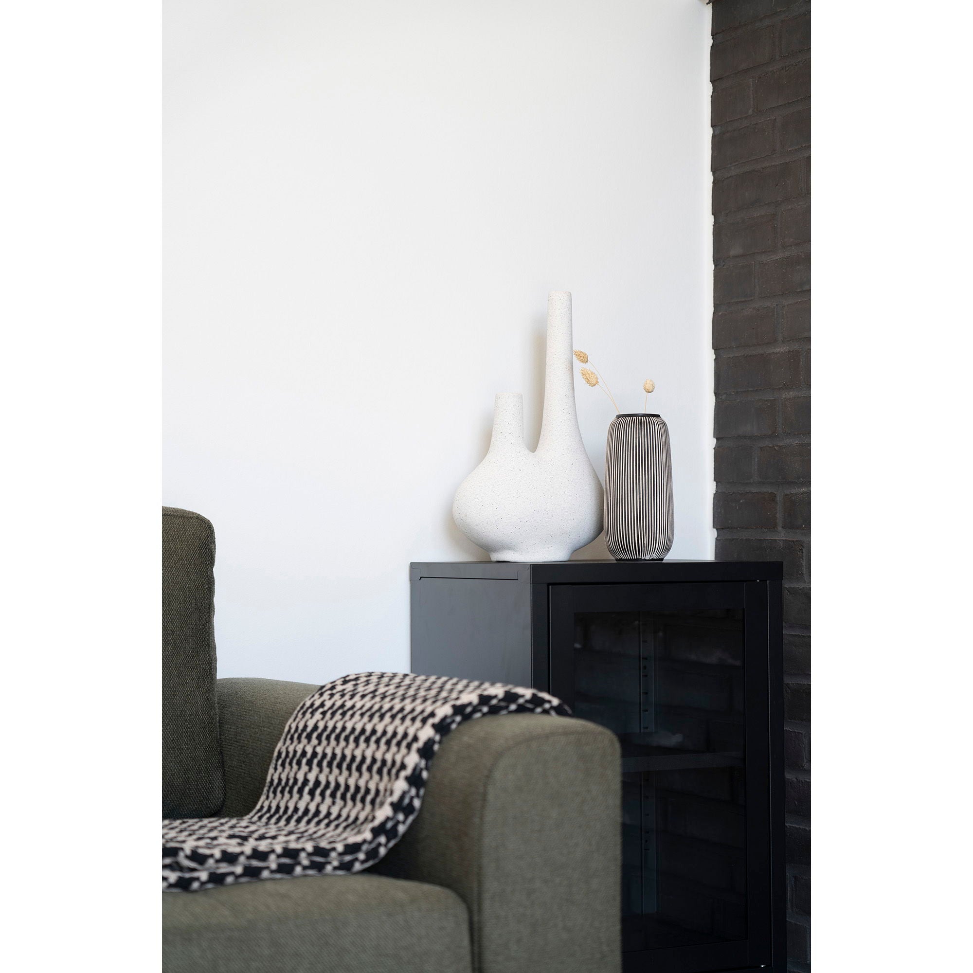 VAS, keramik, svart/vit