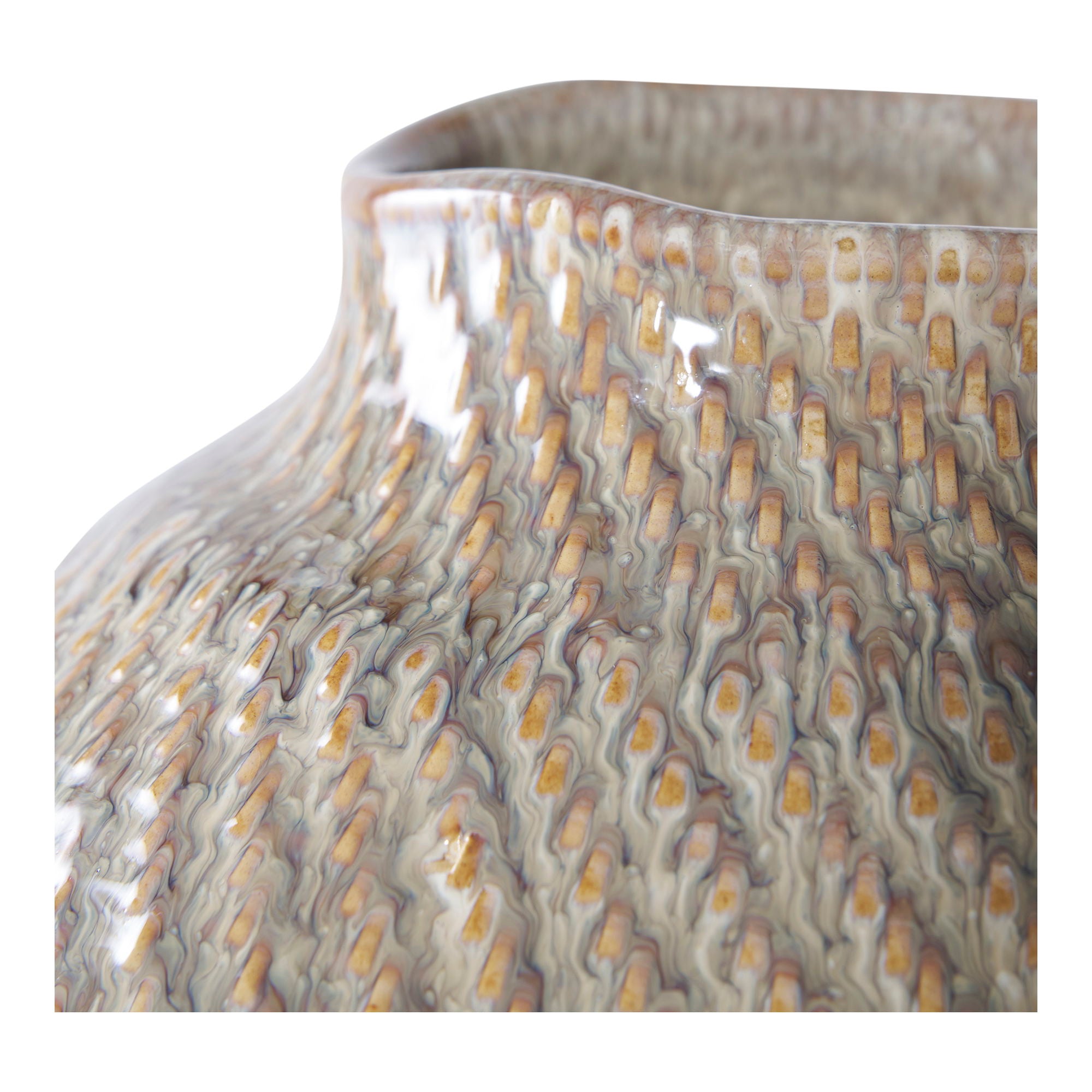 VAS, keramik vit/grön