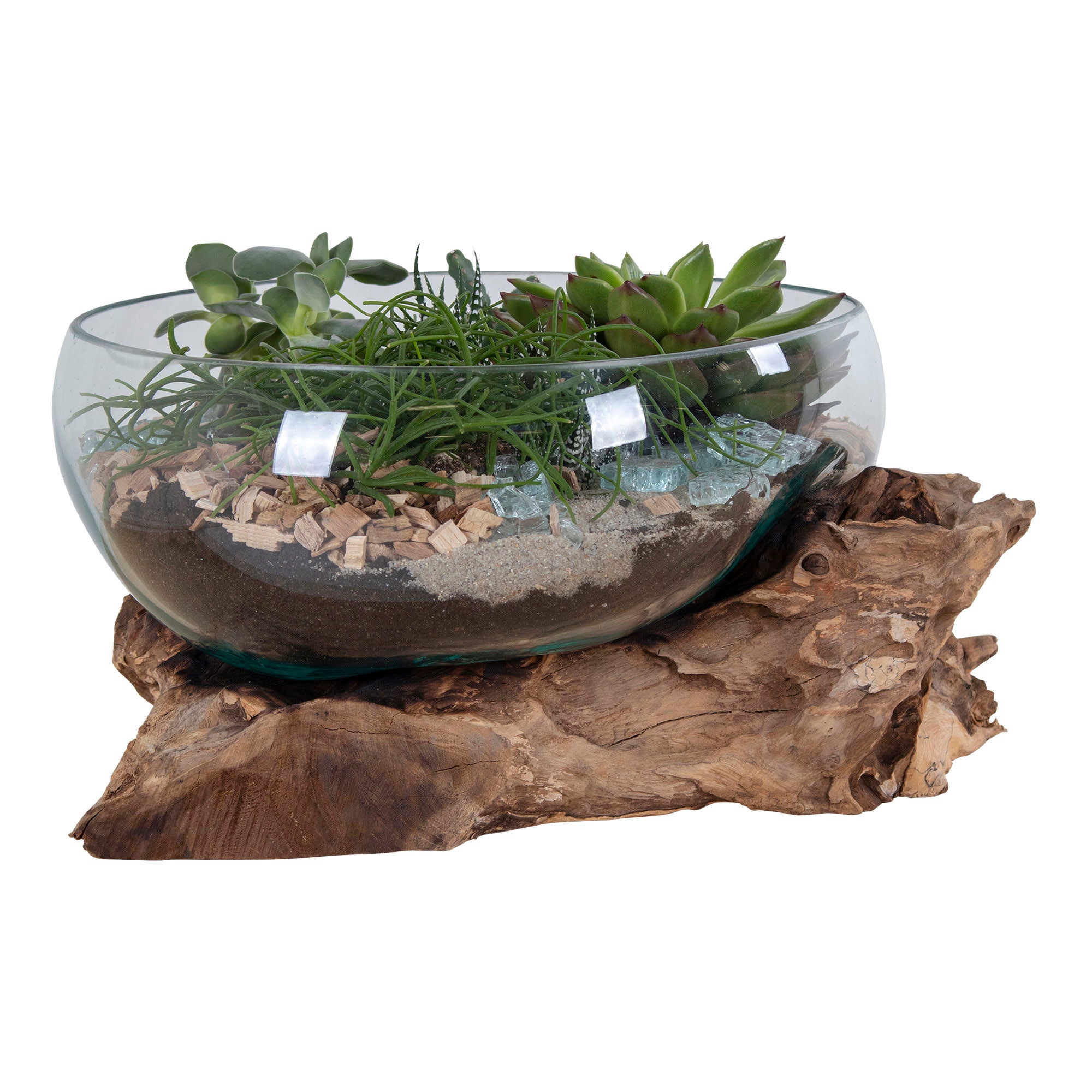 San Marino Waterdrop, teak och glas