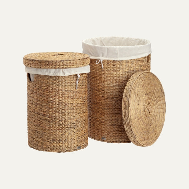 Laundry Basket Round Lily Natural S/2, Dixie, korgar