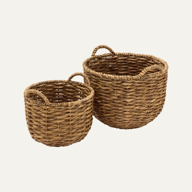 Basket Round Twist Lily Natural S/2, Dixie, korgar