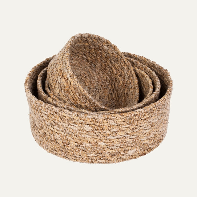 Basket Small Emil Natural S/4, Dixie, korgar