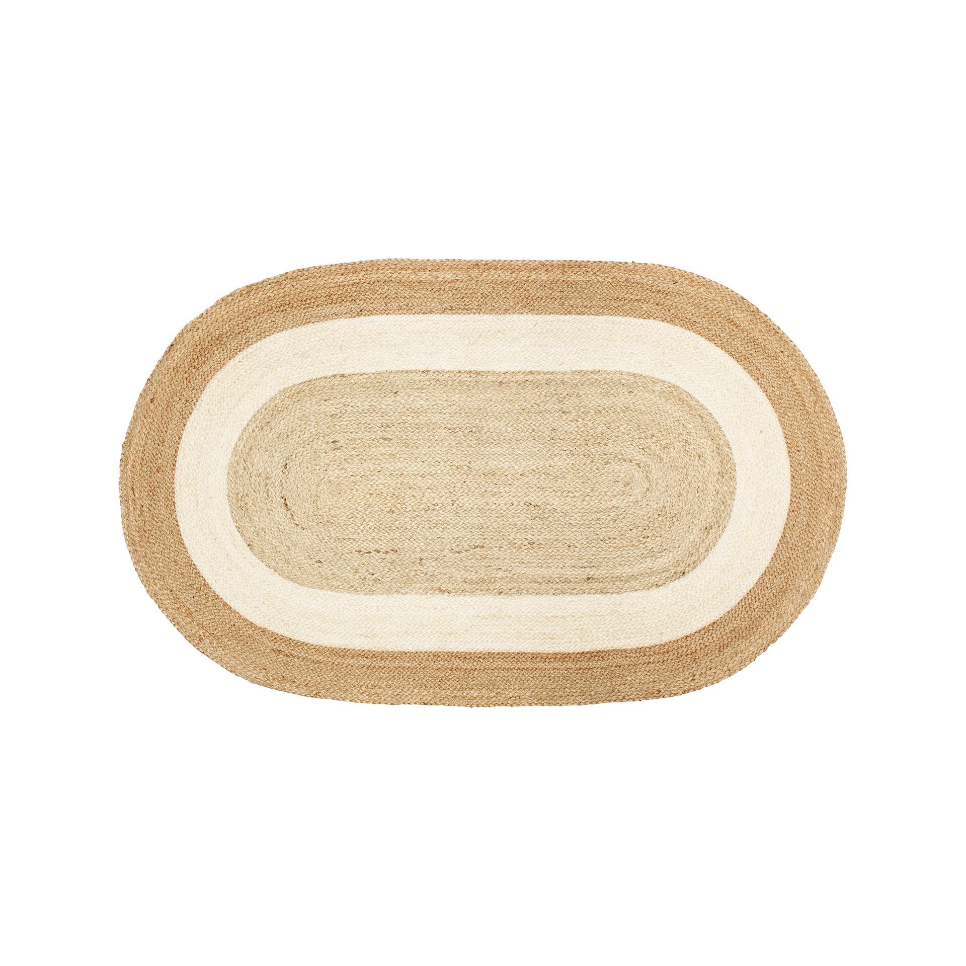 Rug Elin Oval Striped Natural 150x92cm, Dixie, mattor