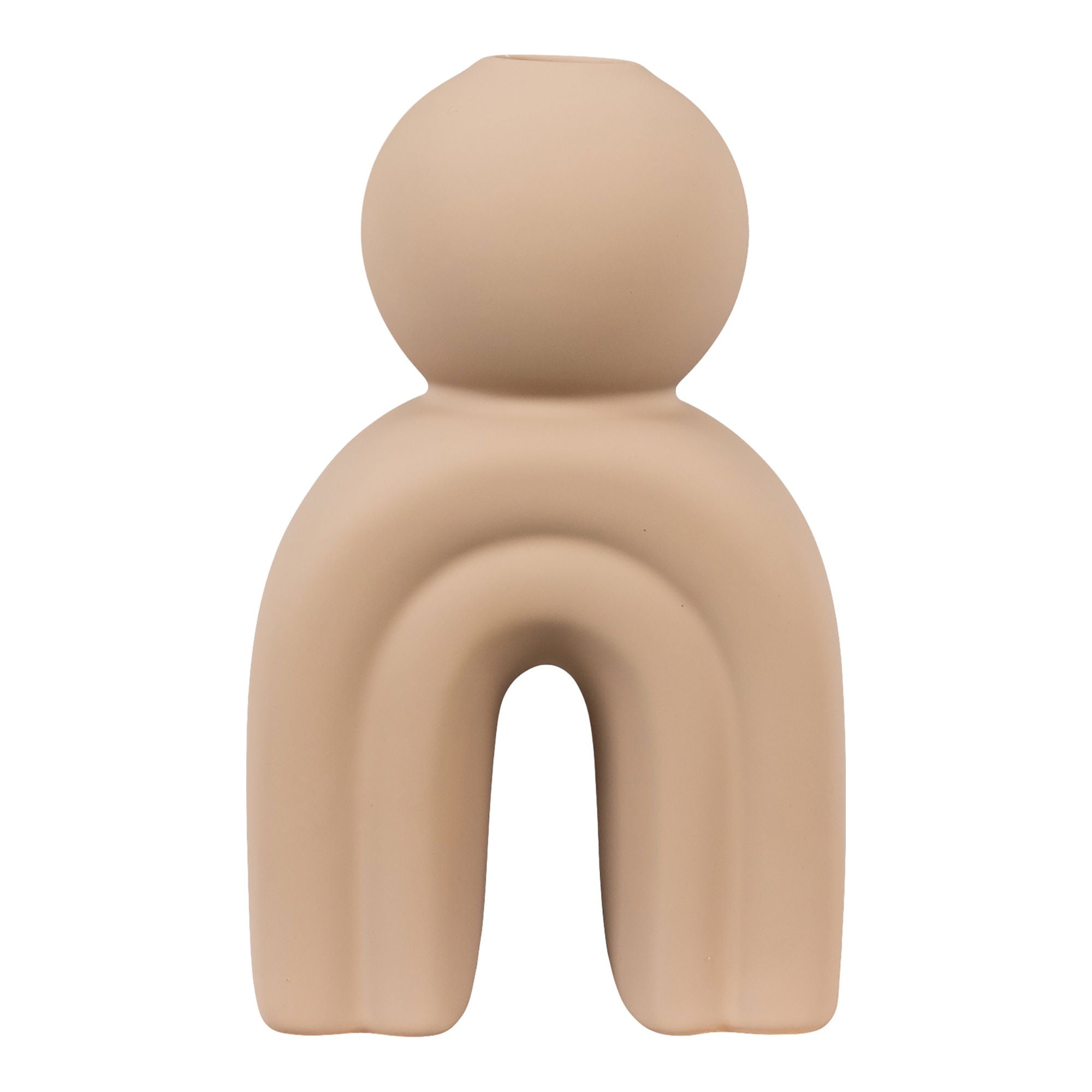 LJUSSTAKE, brun keramik