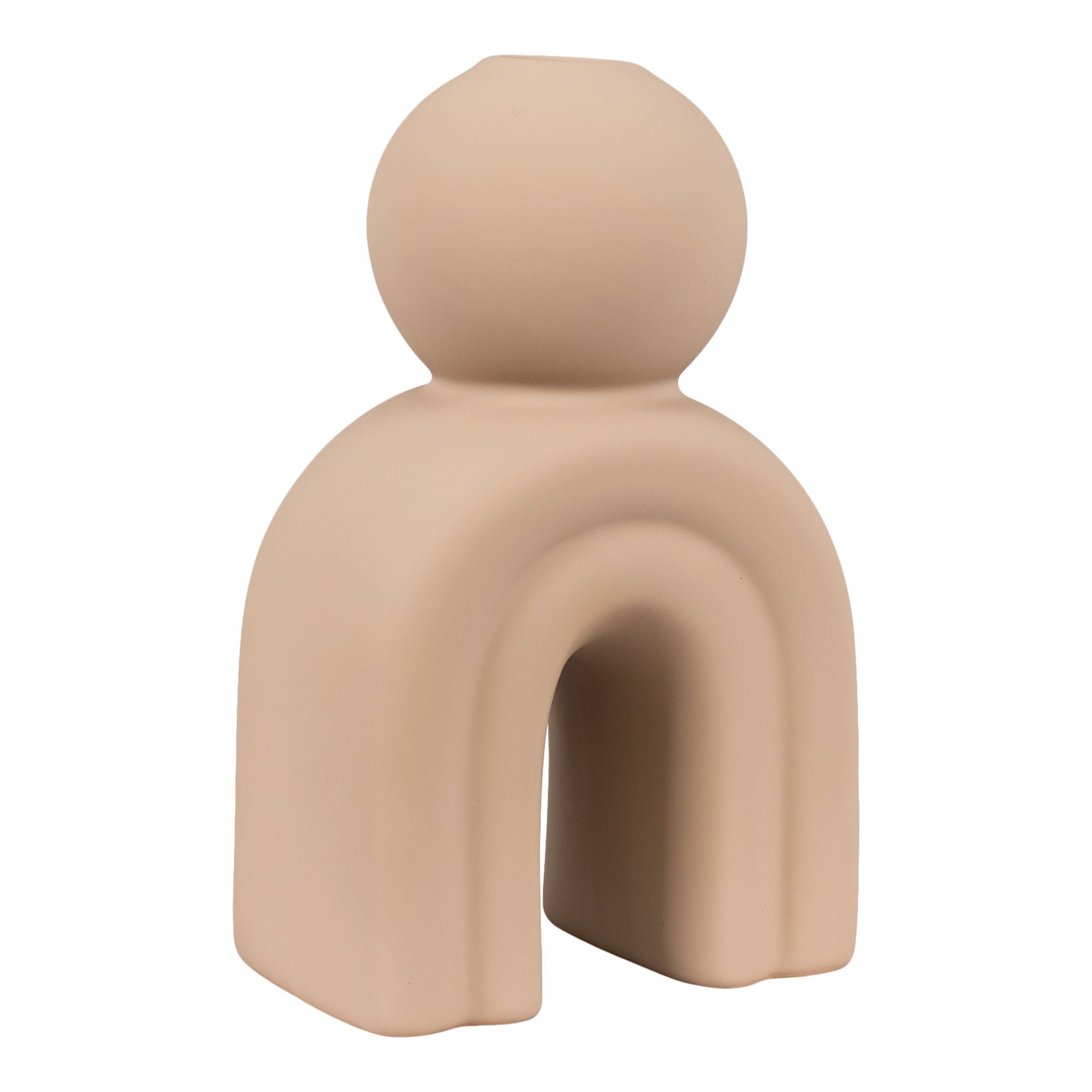 LJUSSTAKE, brun keramik