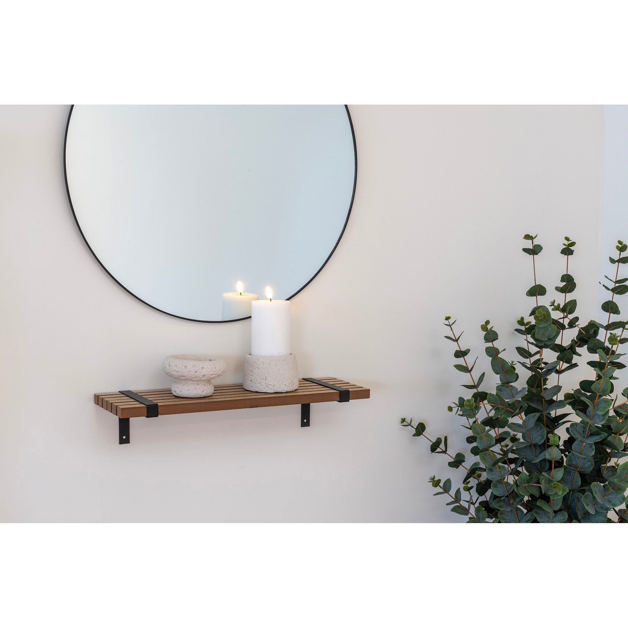 Ljusstake, cement grå, 2-pack