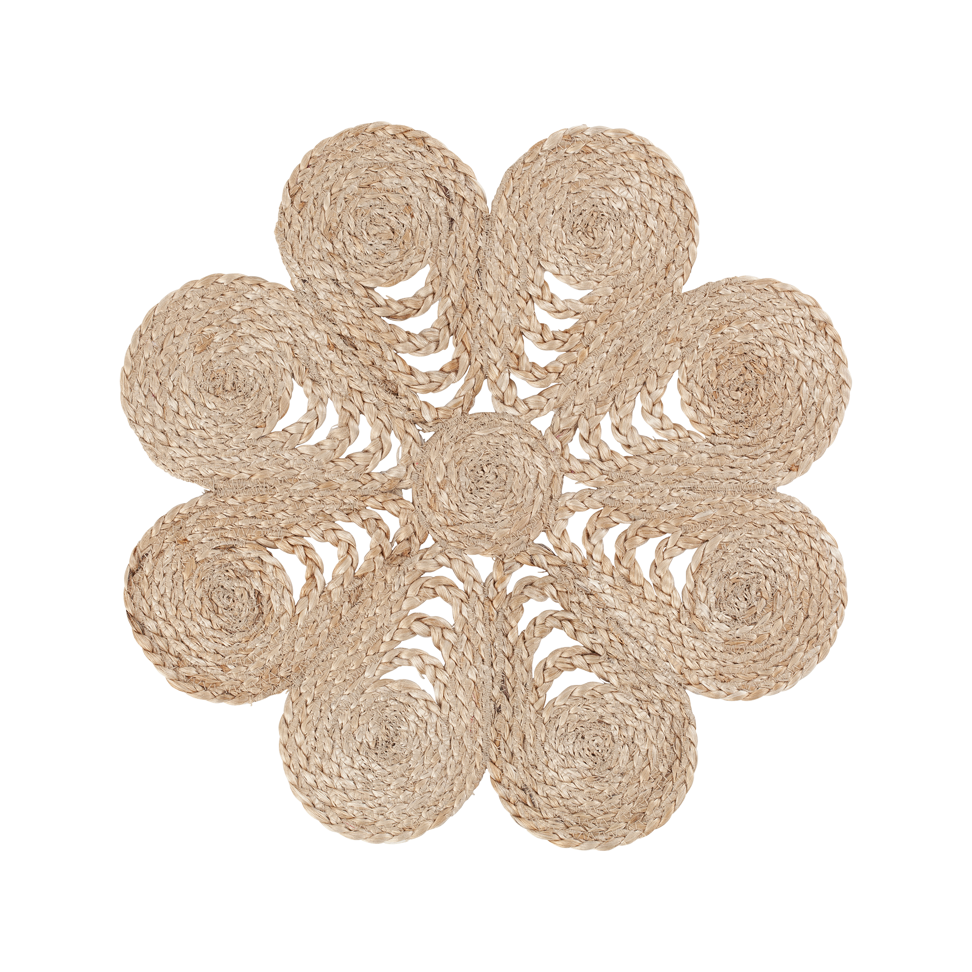 Placemat Elin Anemone Natural D40cm, Dixie, bordstabletter
