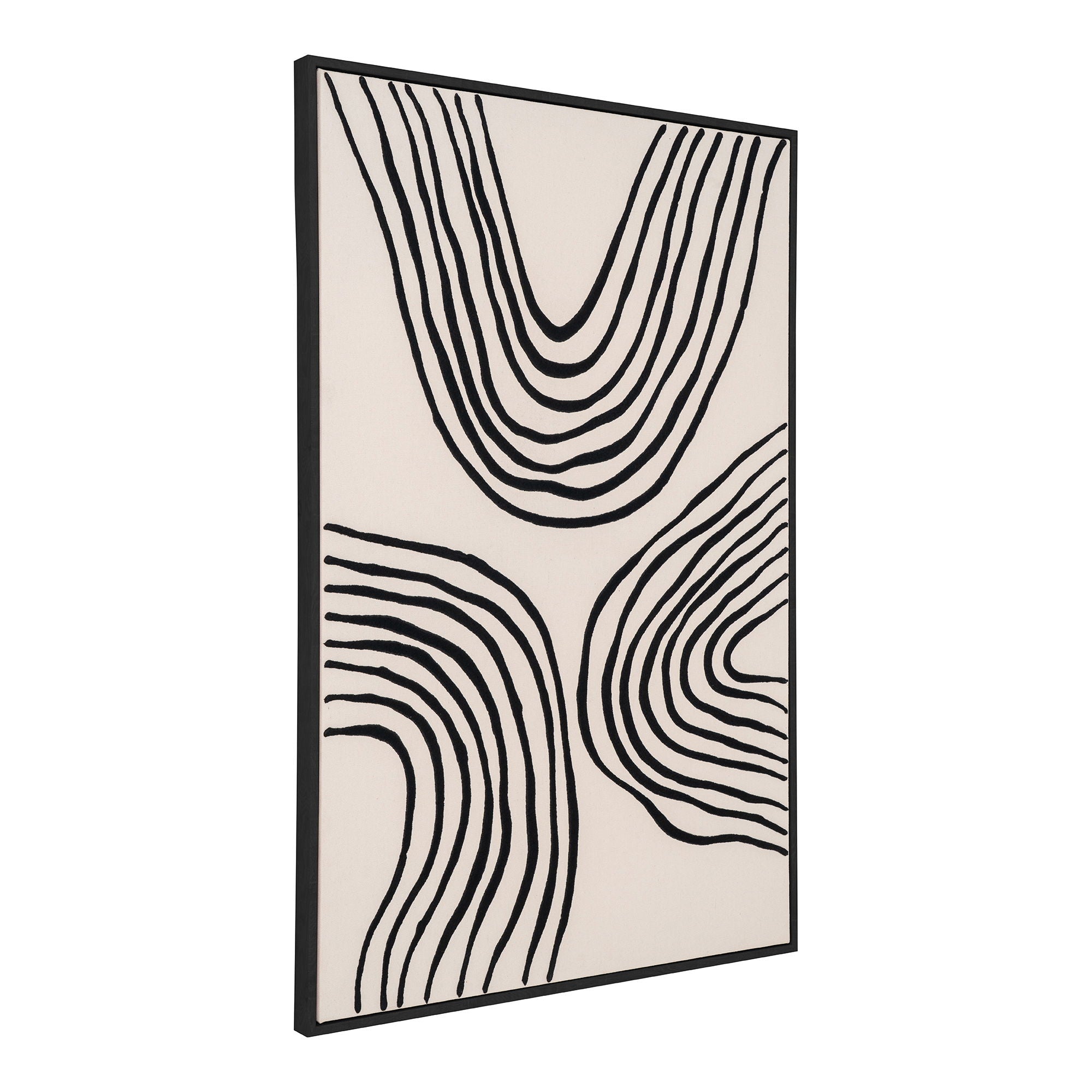 LIPARI Canvastavla No.2, svart/beige