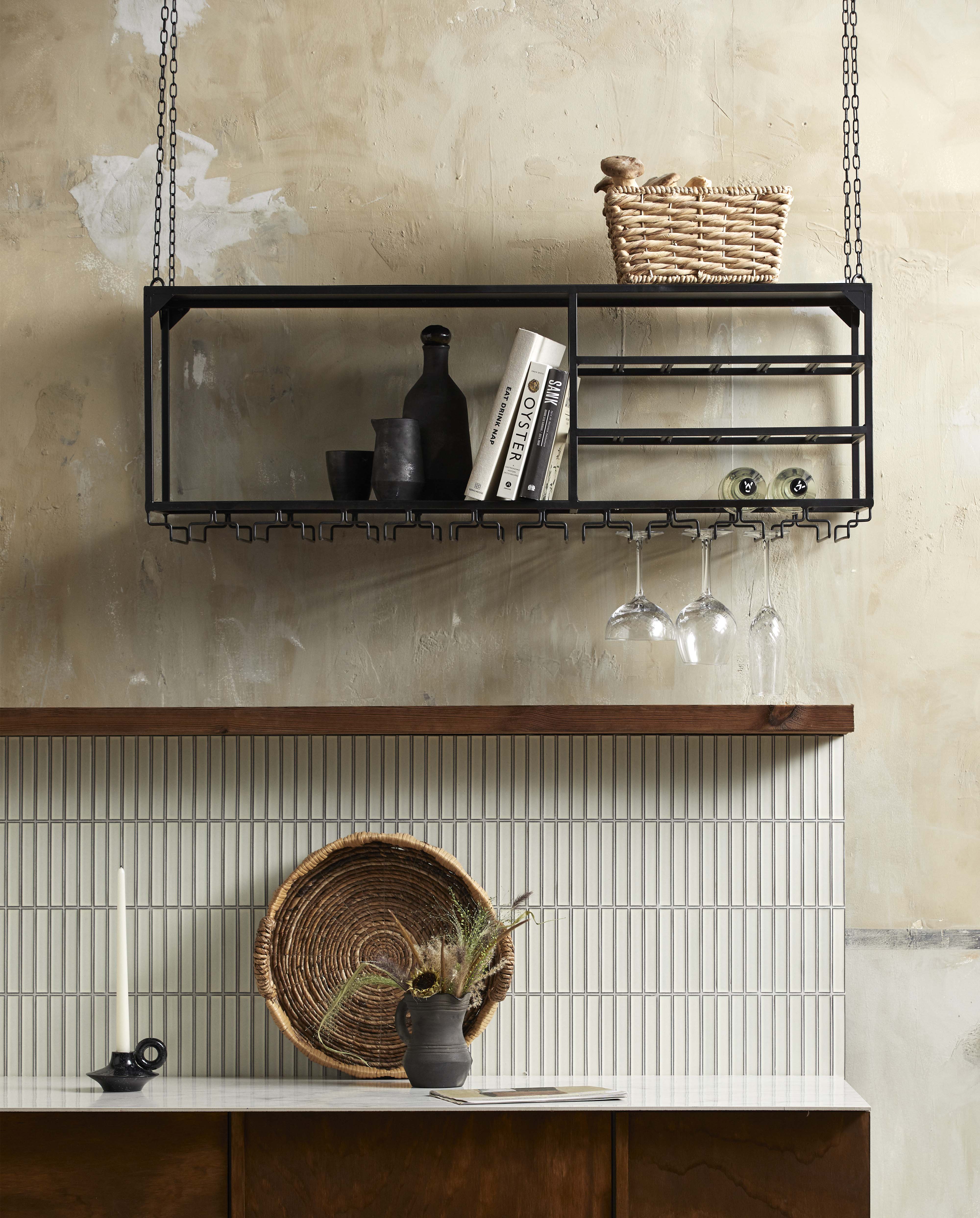 Loft Rack/shelf, L, Black, Nordal, vägghyllor & väggskåp