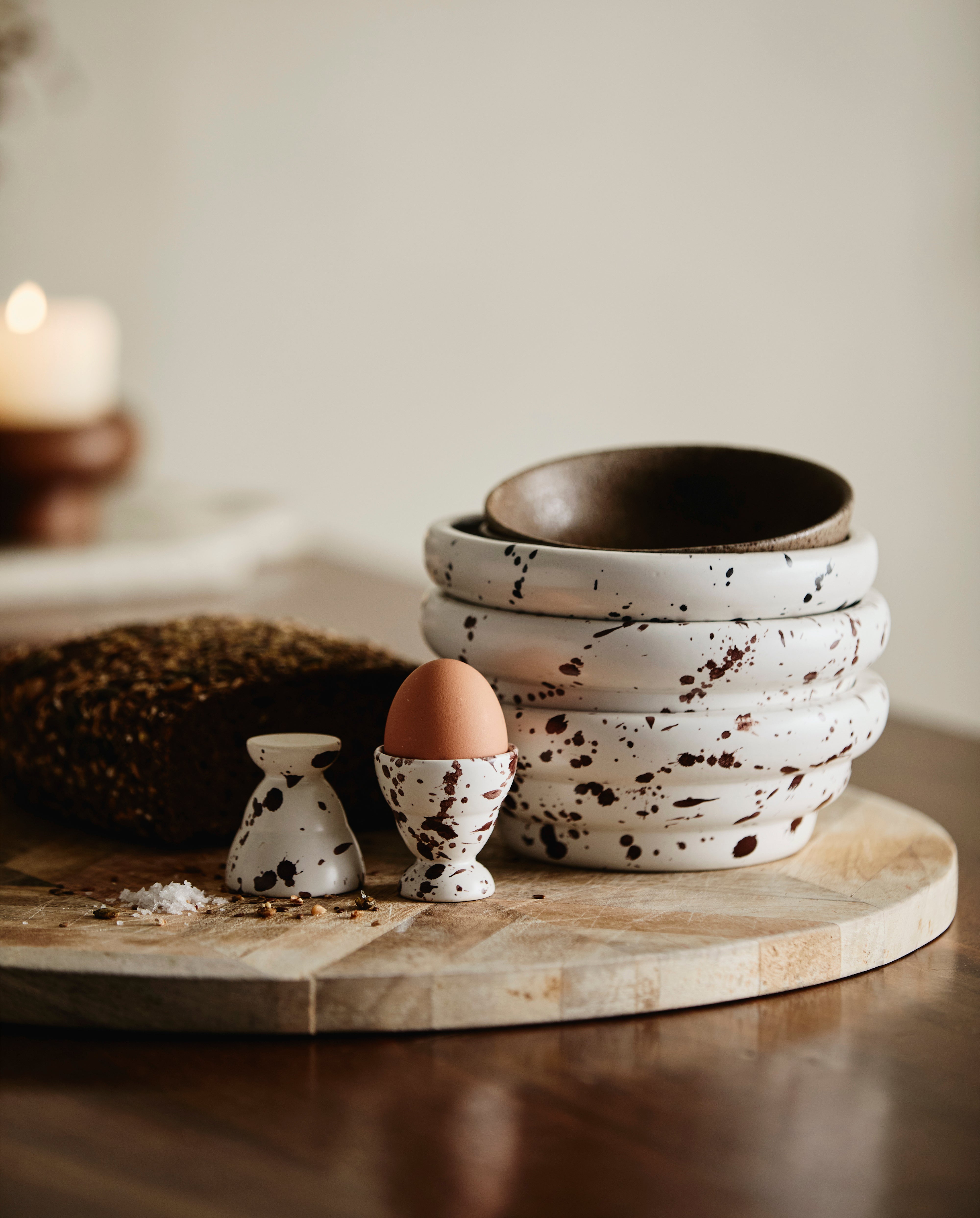 Ria Egg Cup W. Splash - Ivory, Nordal, köksredskap