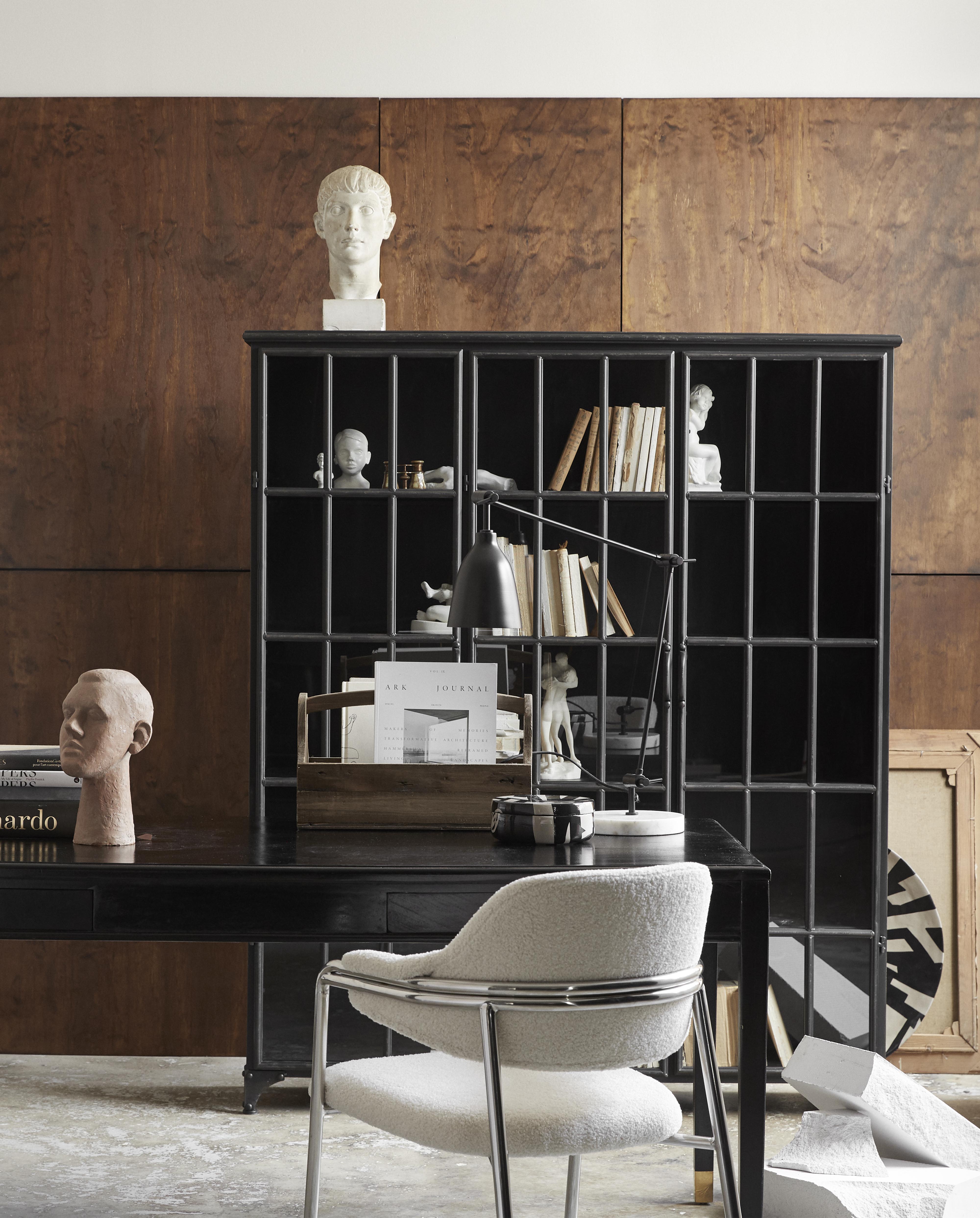 Downtown Cabinet, 3 Doors, Black, Nordal, bokhyllor